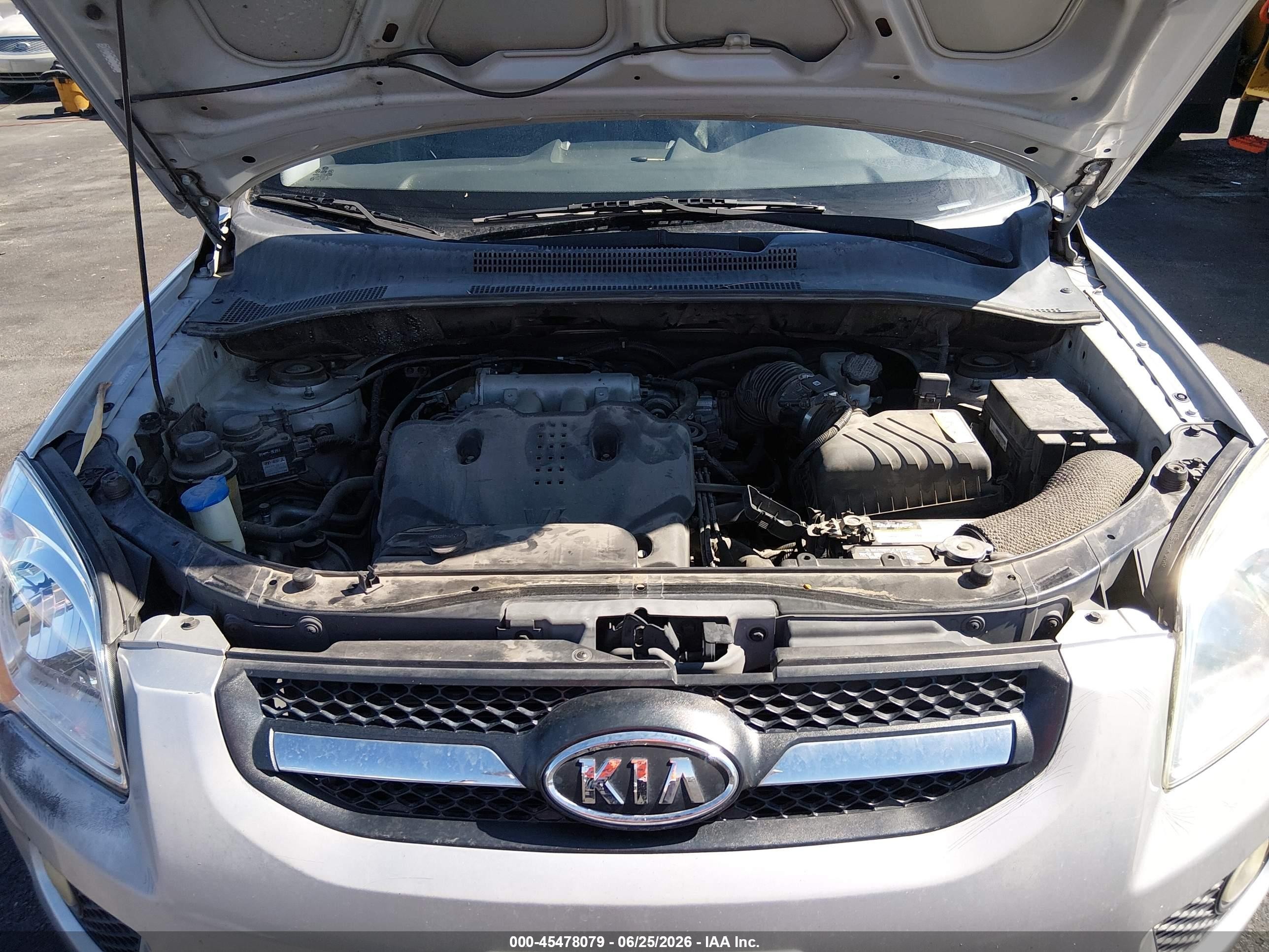 2009 Kia Sportage Ex V6 Silver vin: KNDJF723697613506