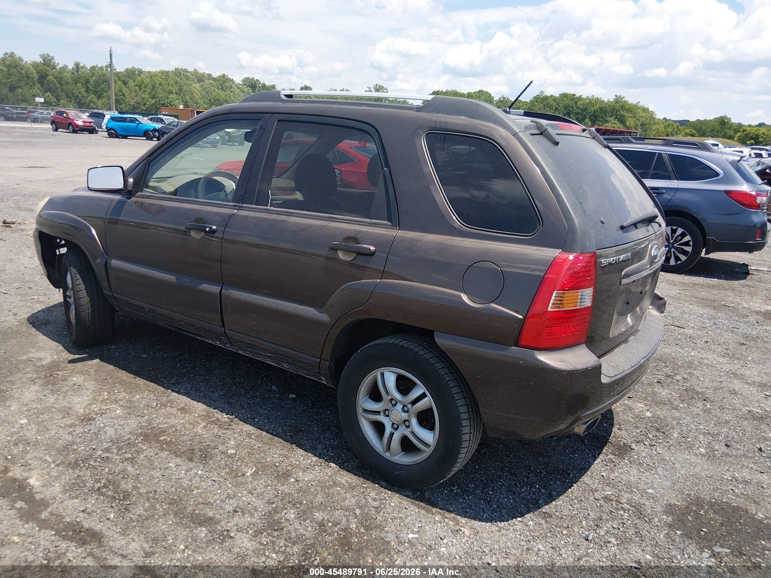 2007 Kia Sportage Ex V6 Brown vin: KNDJF723777301482