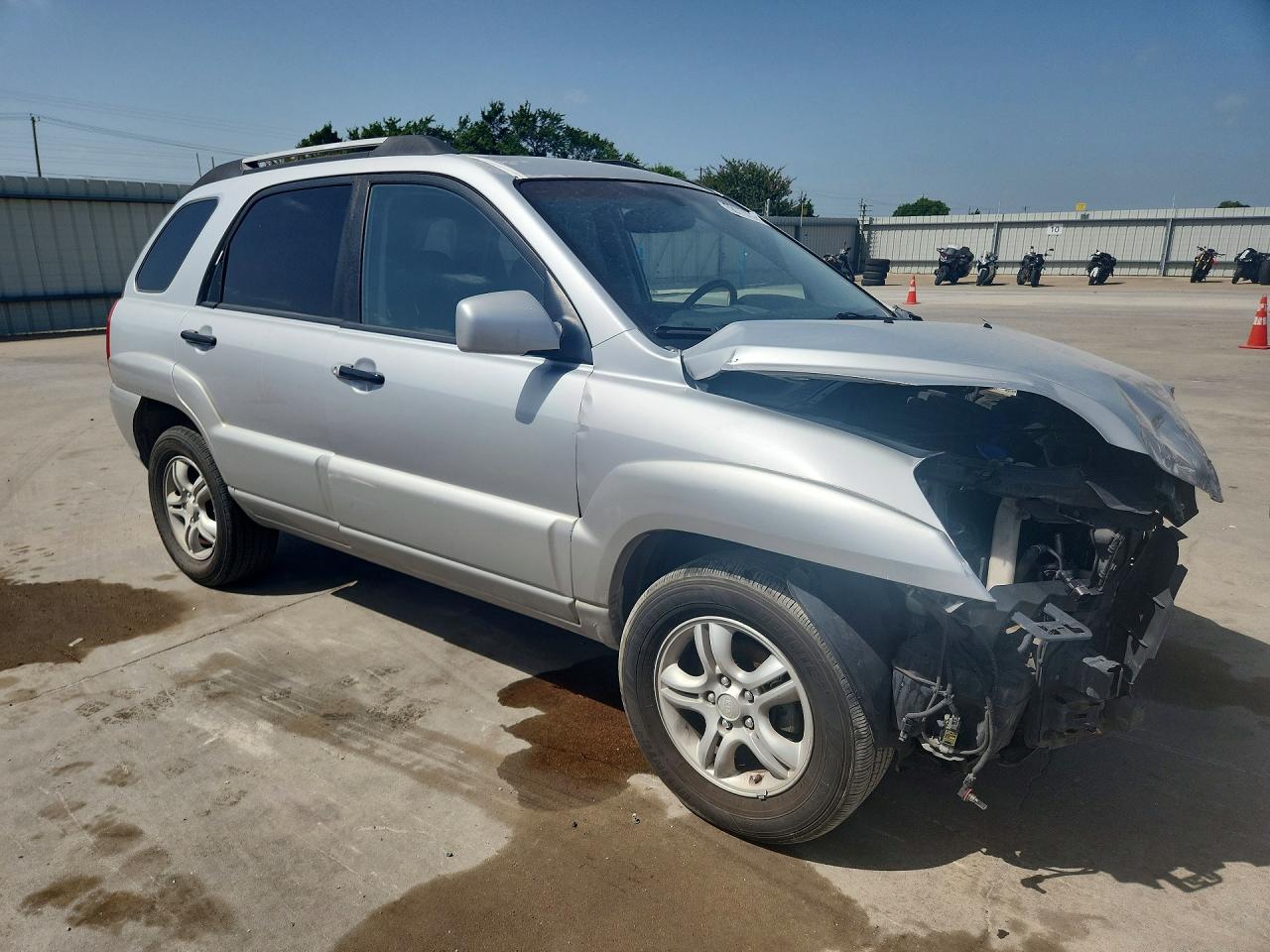 2007 Kia Sportage Lx Silver vin: KNDJF723777304740