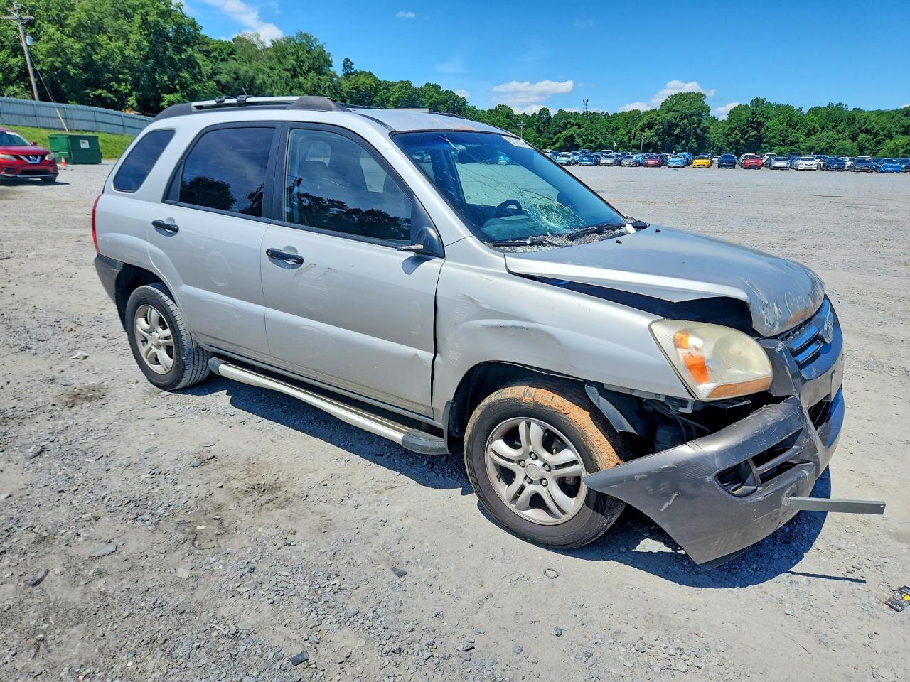 2007 Kia Sportage Lx Silver vin: KNDJF723777416924