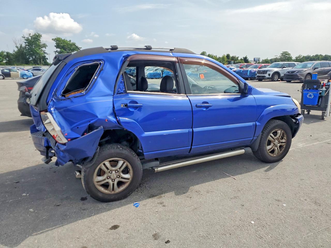 2008 Kia Sportage Lx Blue vin: KNDJF723787527233