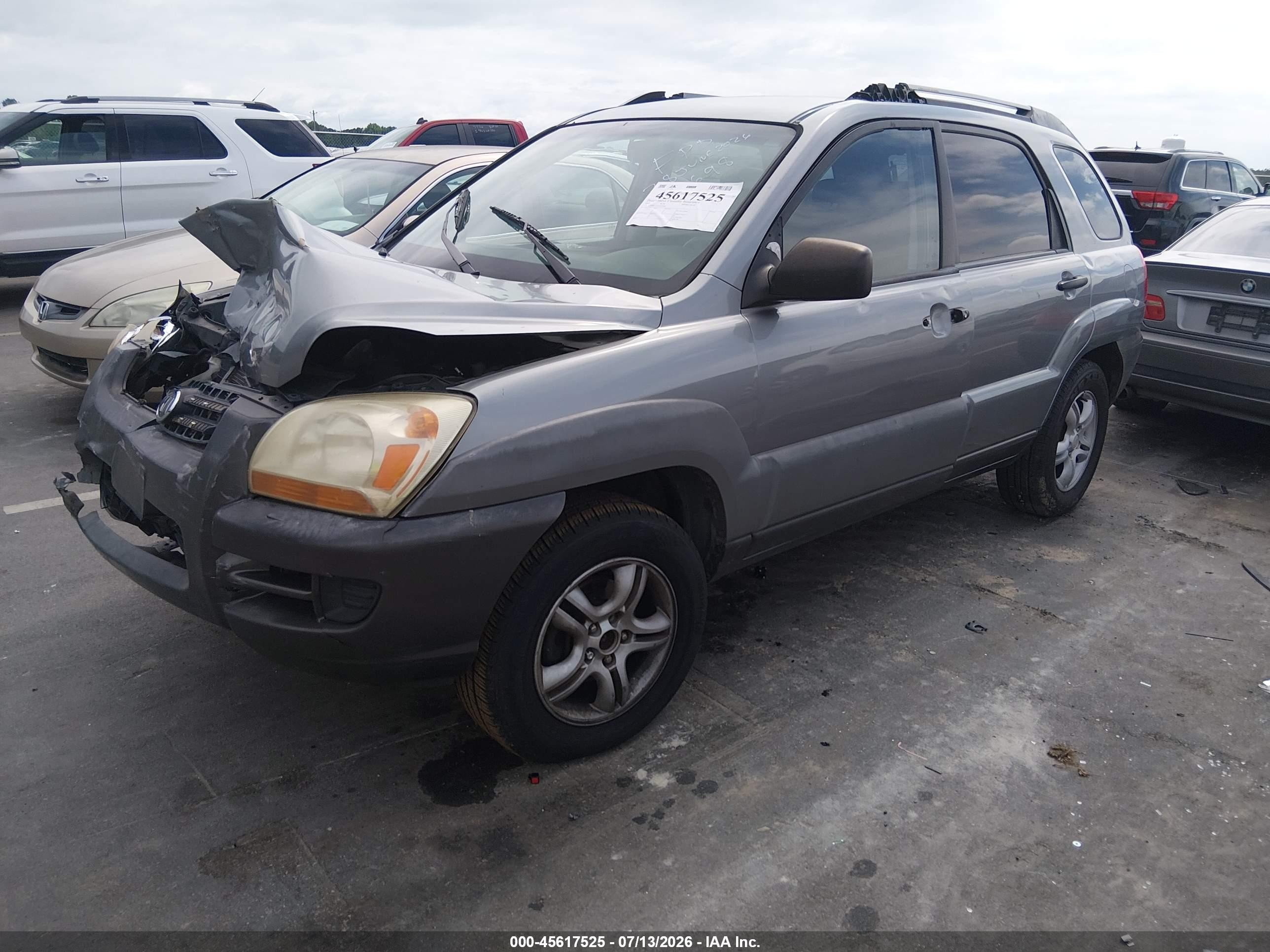 2005 Kia Sportage Ex V6/lx V6 Gray vin: KNDJF723857055698