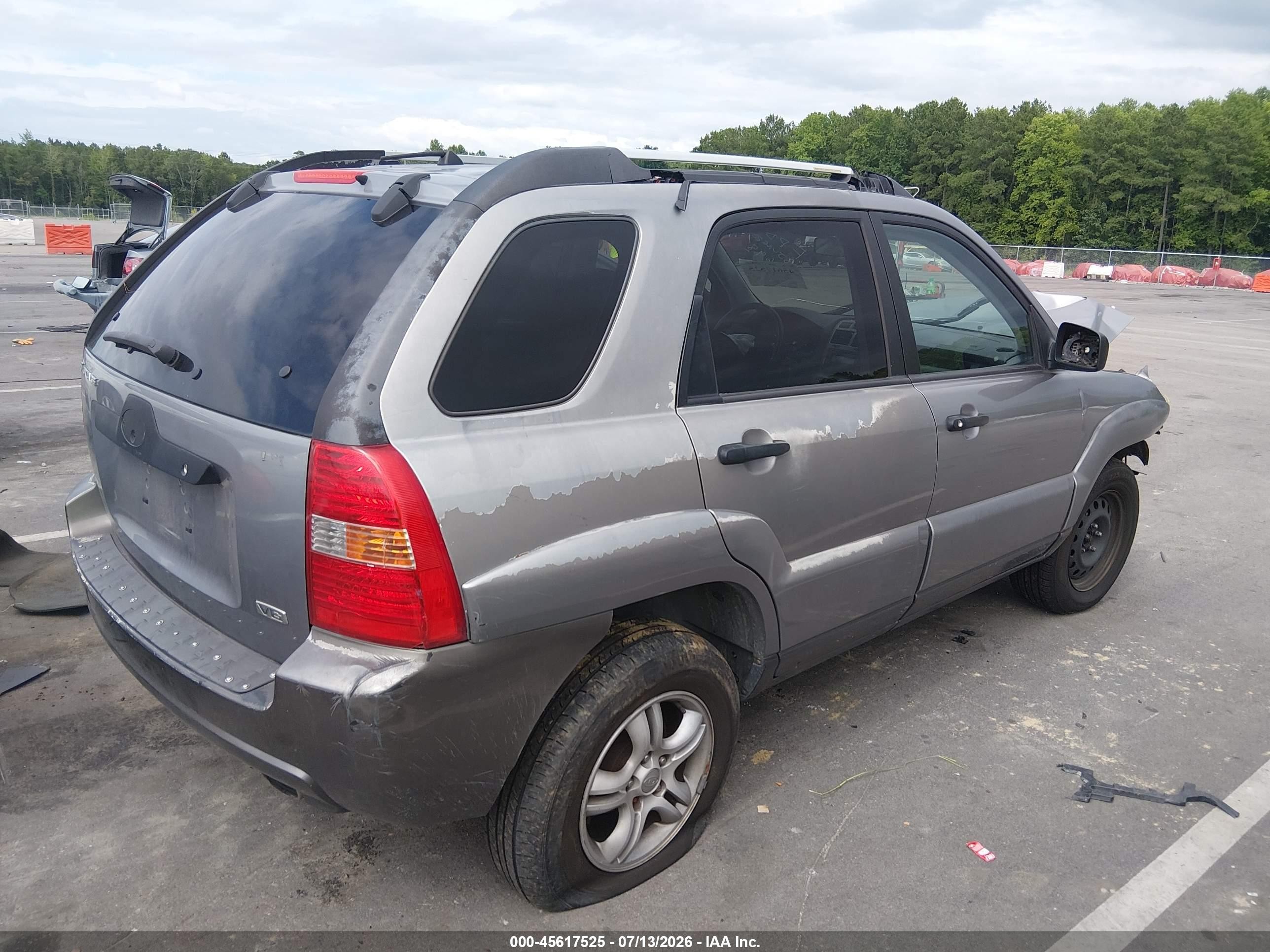 2005 Kia Sportage Ex V6/lx V6 Gray vin: KNDJF723857055698