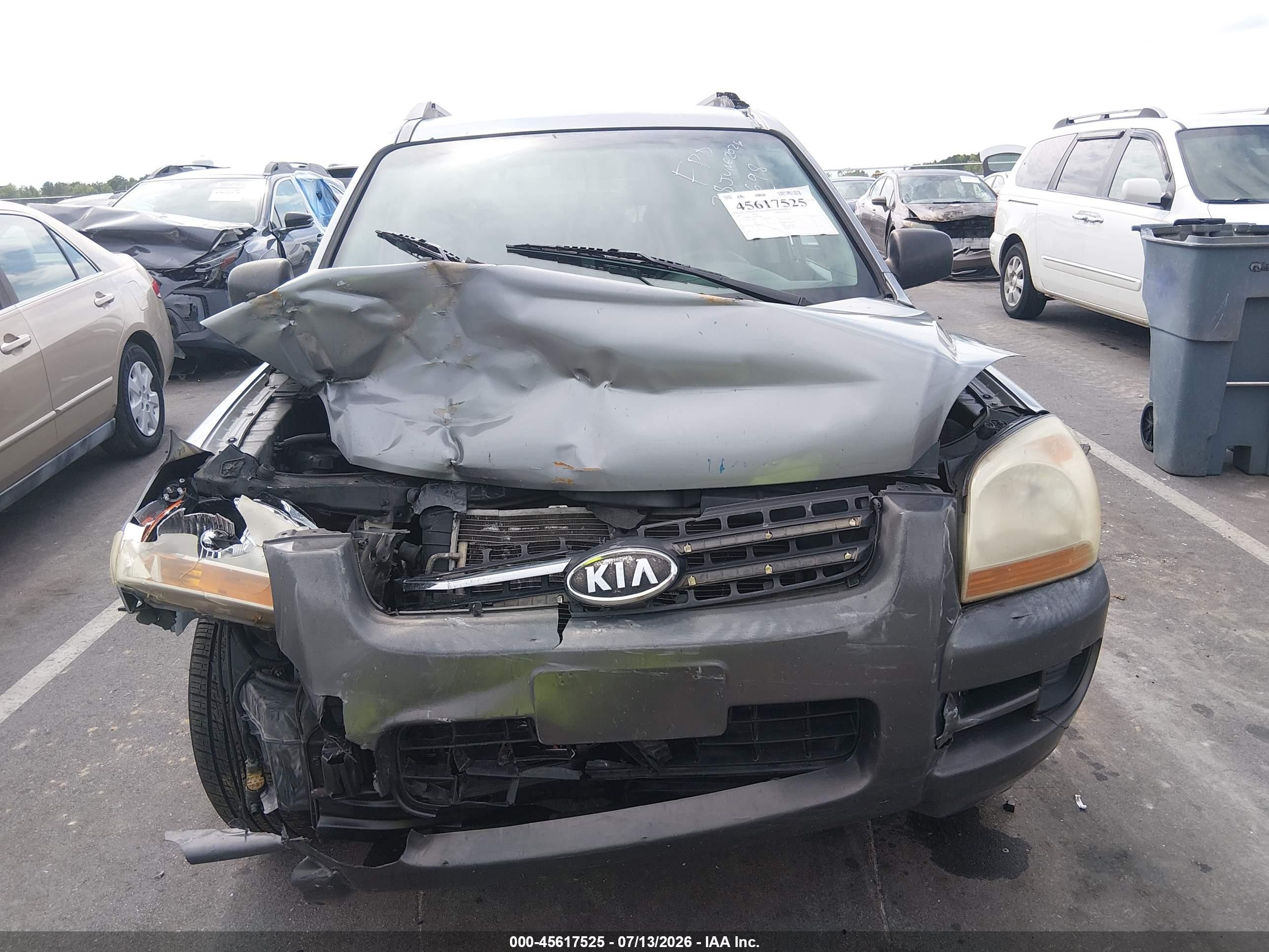 2005 Kia Sportage Ex V6/lx V6 Gray vin: KNDJF723857055698
