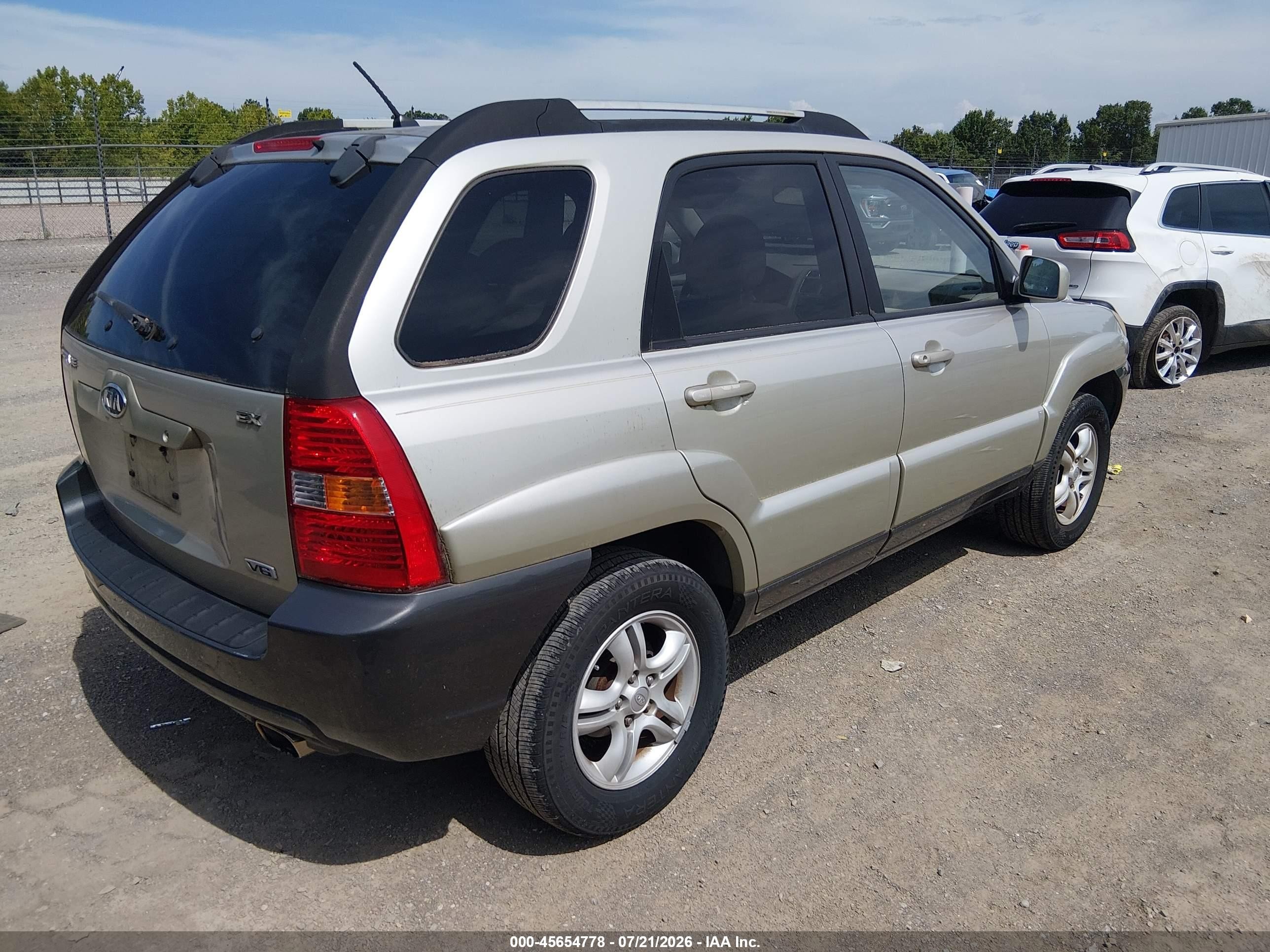 2006 Kia Sportage Ex V6/lx V6 Золотой vin: KNDJF723867244711
