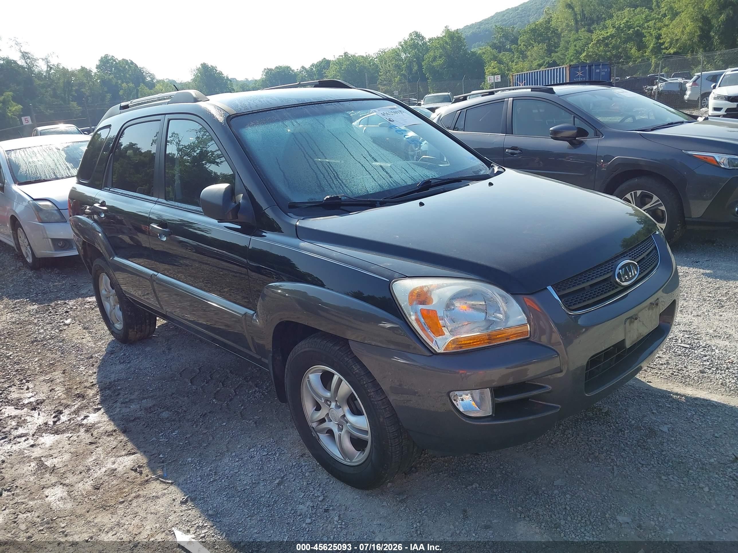 2008 Kia Sportage Lx V6 Black vin: KNDJF723887457645