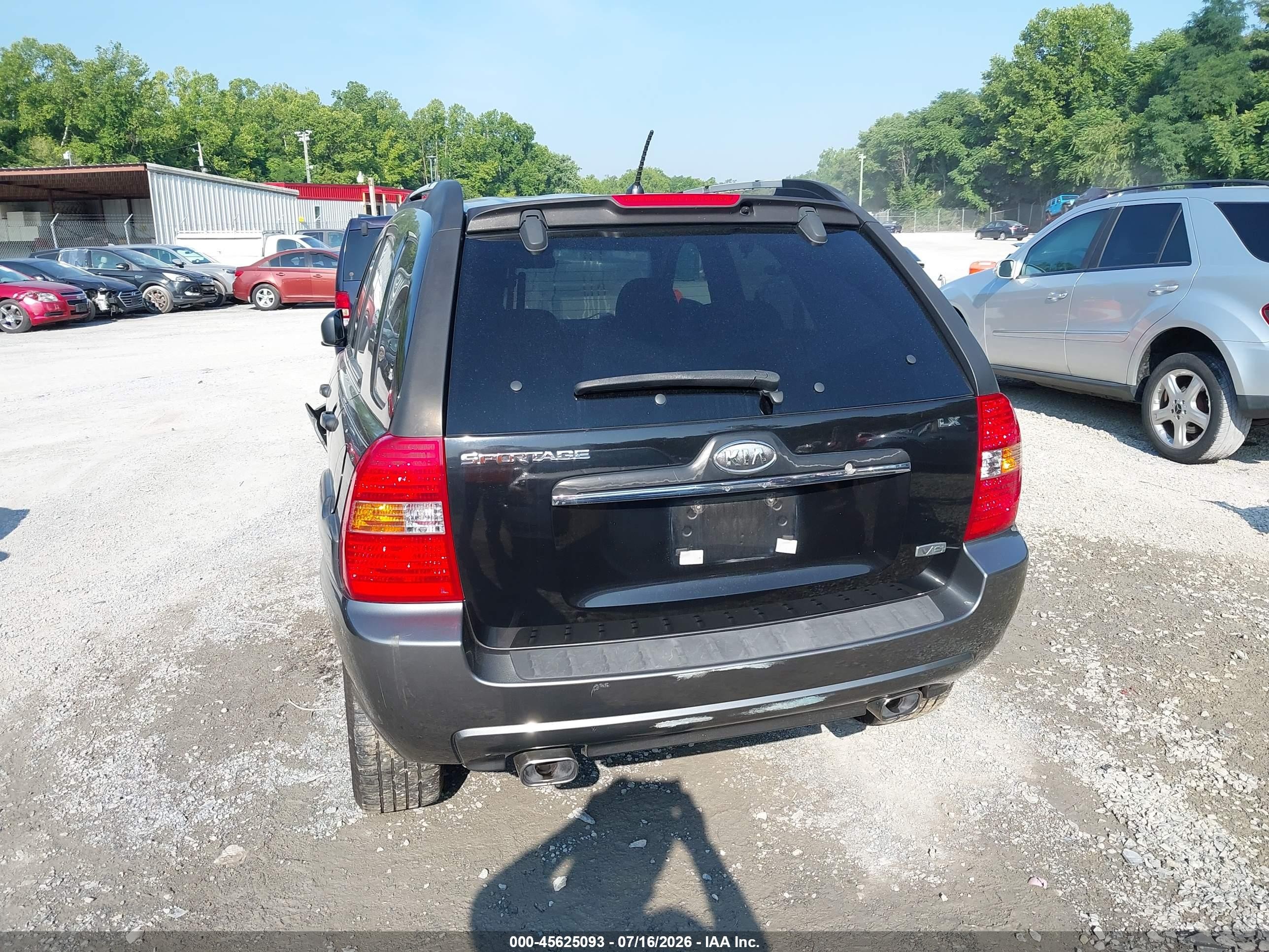 2008 Kia Sportage Lx V6 Black vin: KNDJF723887457645