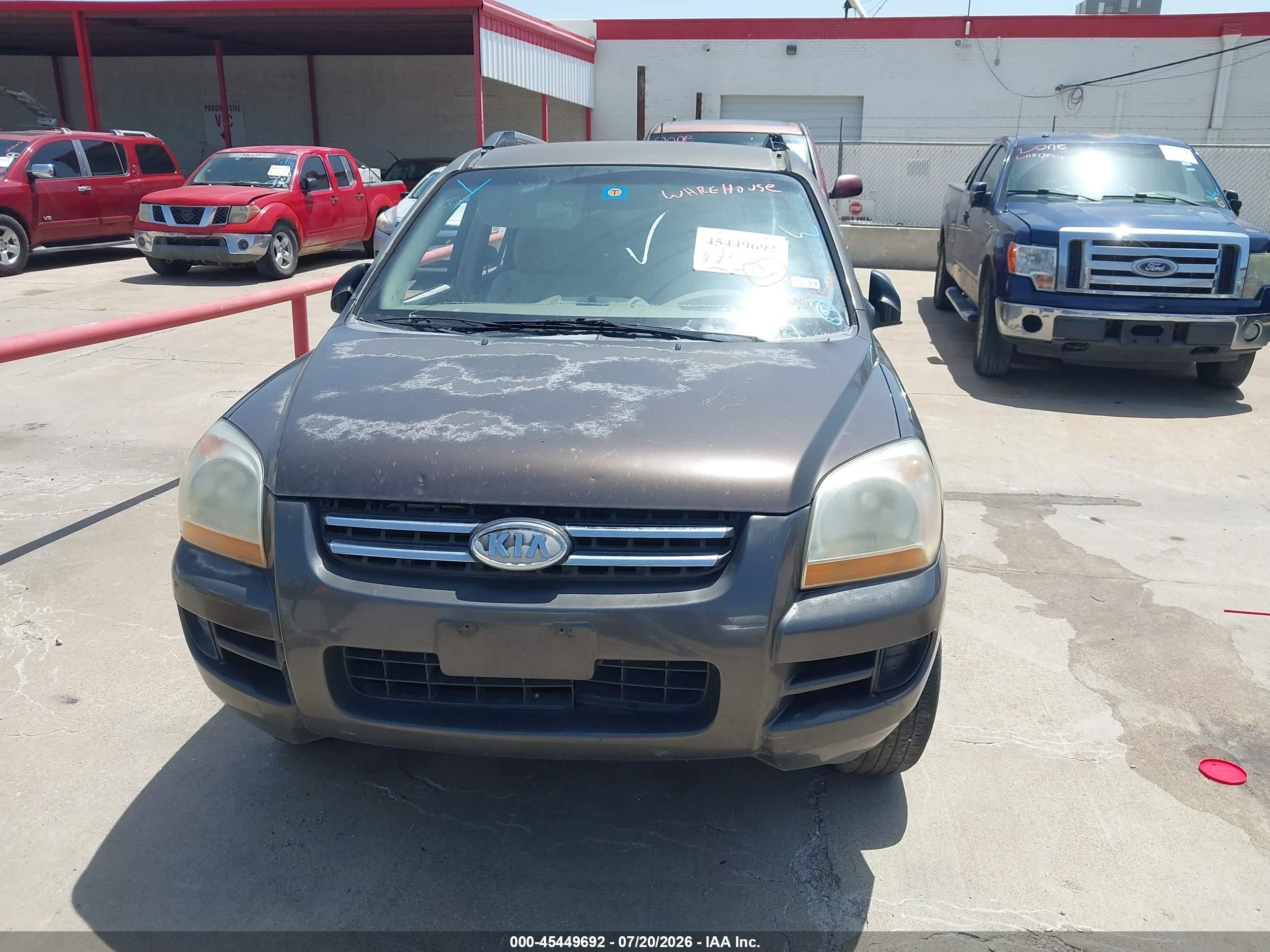 2006 Kia Sportage Ex V6/lx V6 Brown vin: KNDJF723967141488