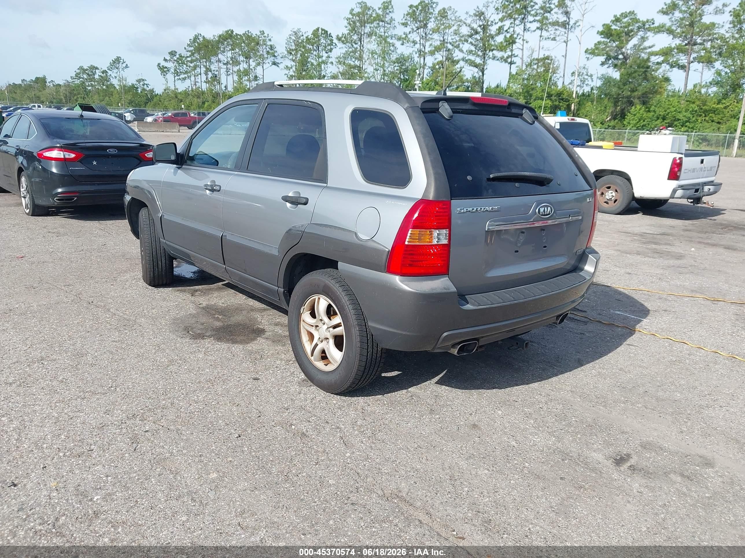 2007 Kia Sportage Lx V6 Gray vin: KNDJF723977304044