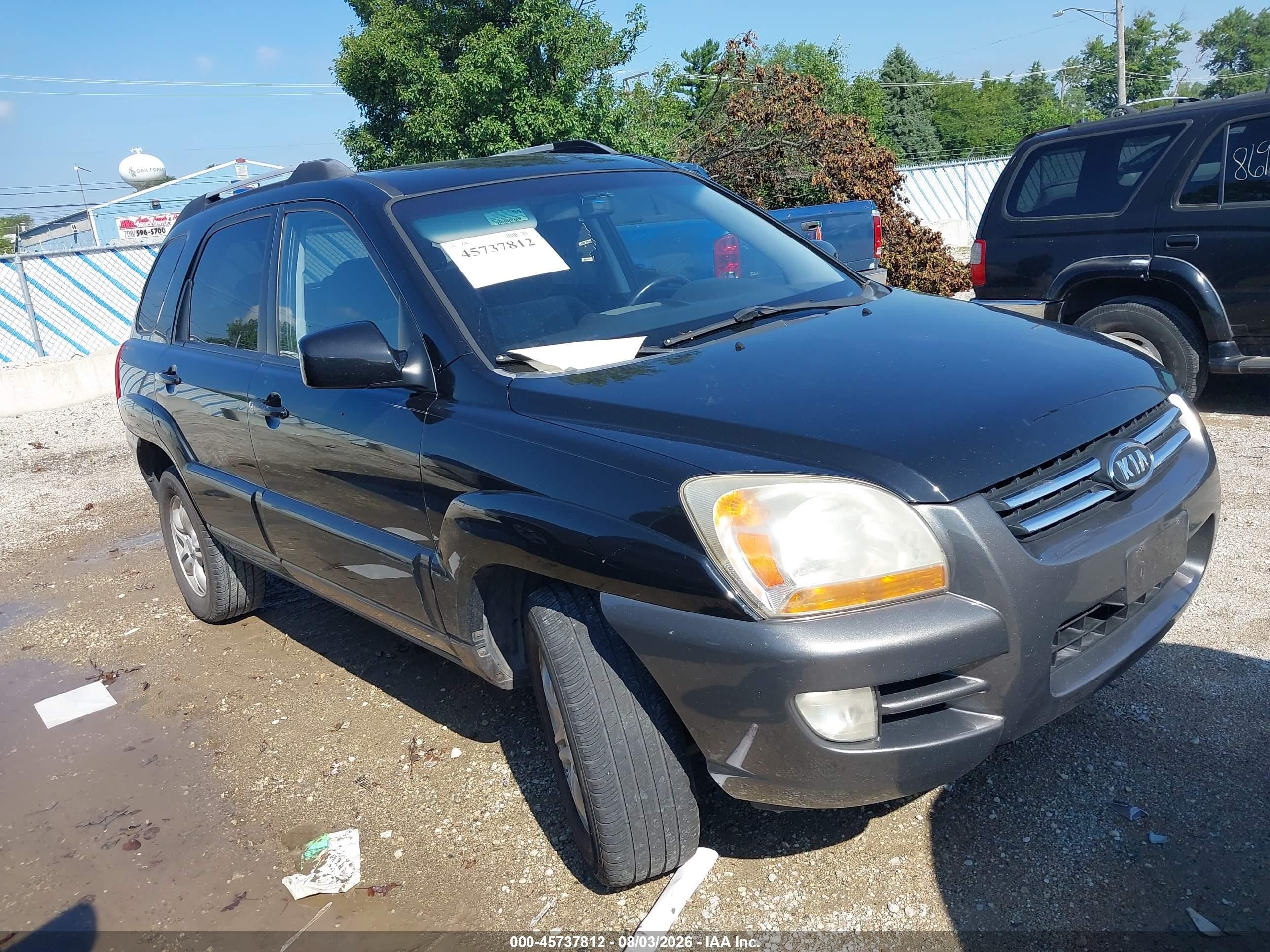2008 Kia Sportage Ex V6 Черный vin: KNDJF723987456052
