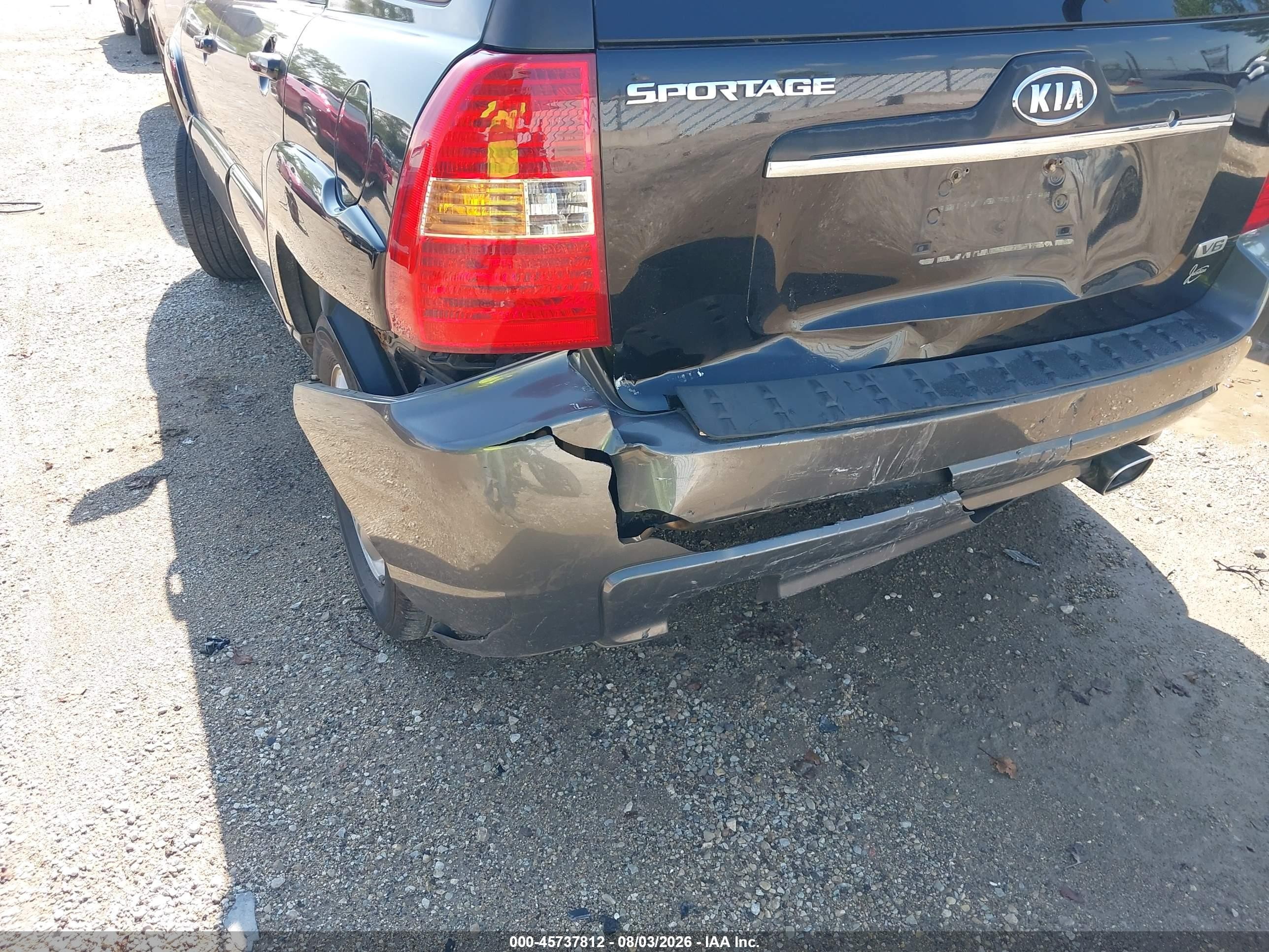 2008 Kia Sportage Ex V6 Черный vin: KNDJF723987456052