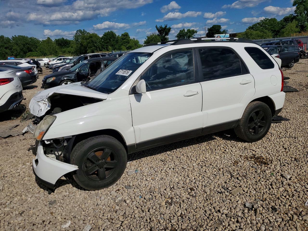 2009 Kia Sportage Lx White vin: KNDJF723997556962