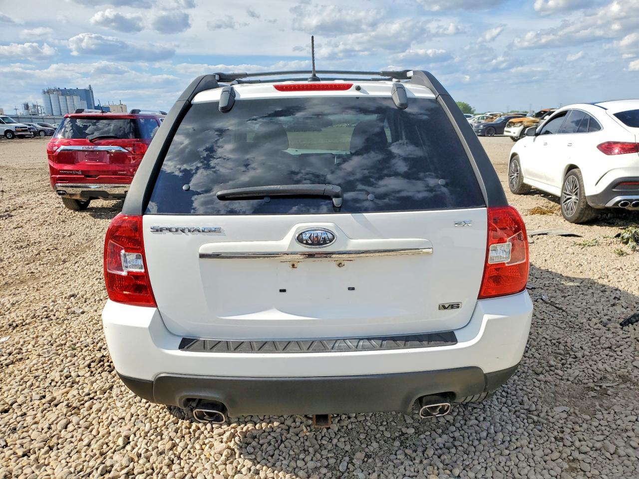 2009 Kia Sportage Lx White vin: KNDJF723997556962