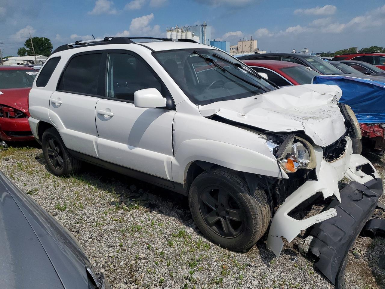 2009 Kia Sportage Lx White vin: KNDJF723997556962