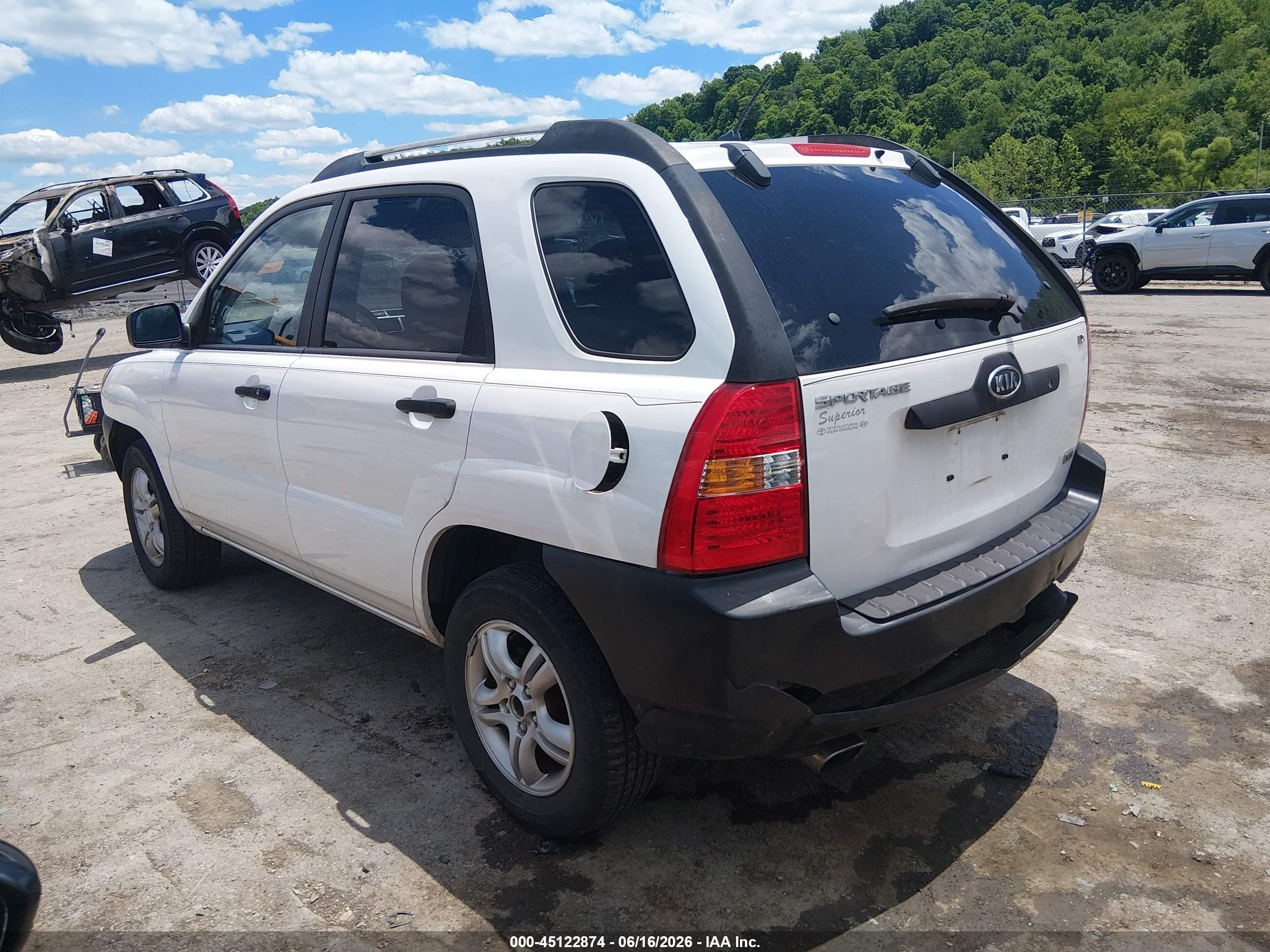 2006 Kia Sportage Ex V6/lx V6 White vin: KNDJF723X67228039