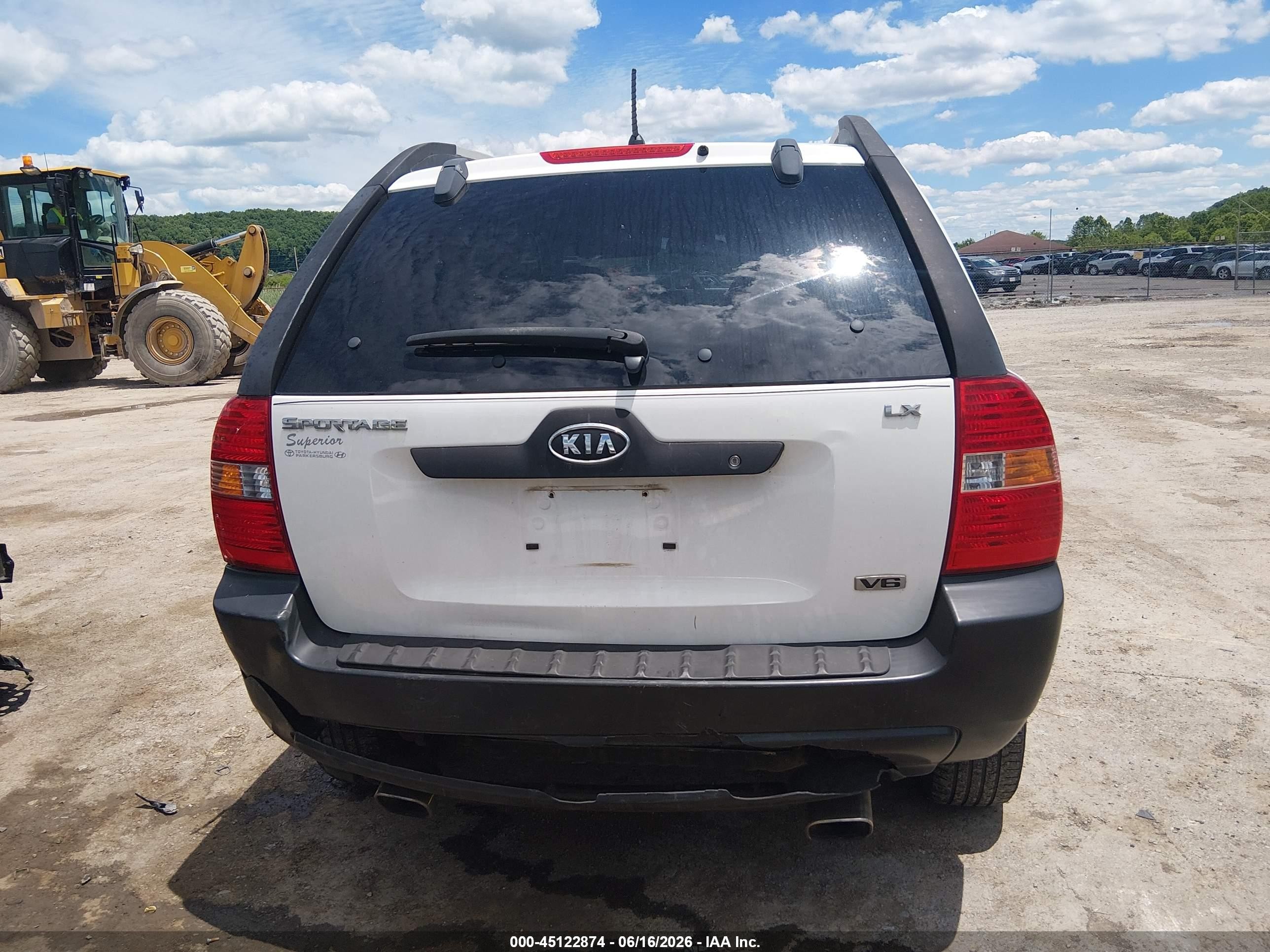 2006 Kia Sportage Ex V6/lx V6 White vin: KNDJF723X67228039