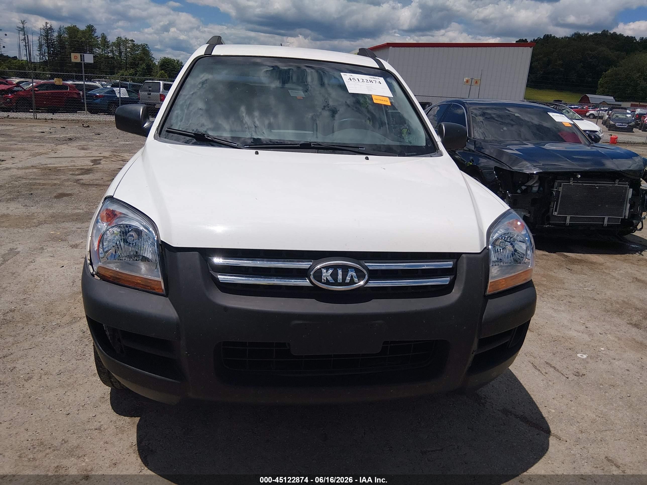 2006 Kia Sportage Ex V6/lx V6 White vin: KNDJF723X67228039