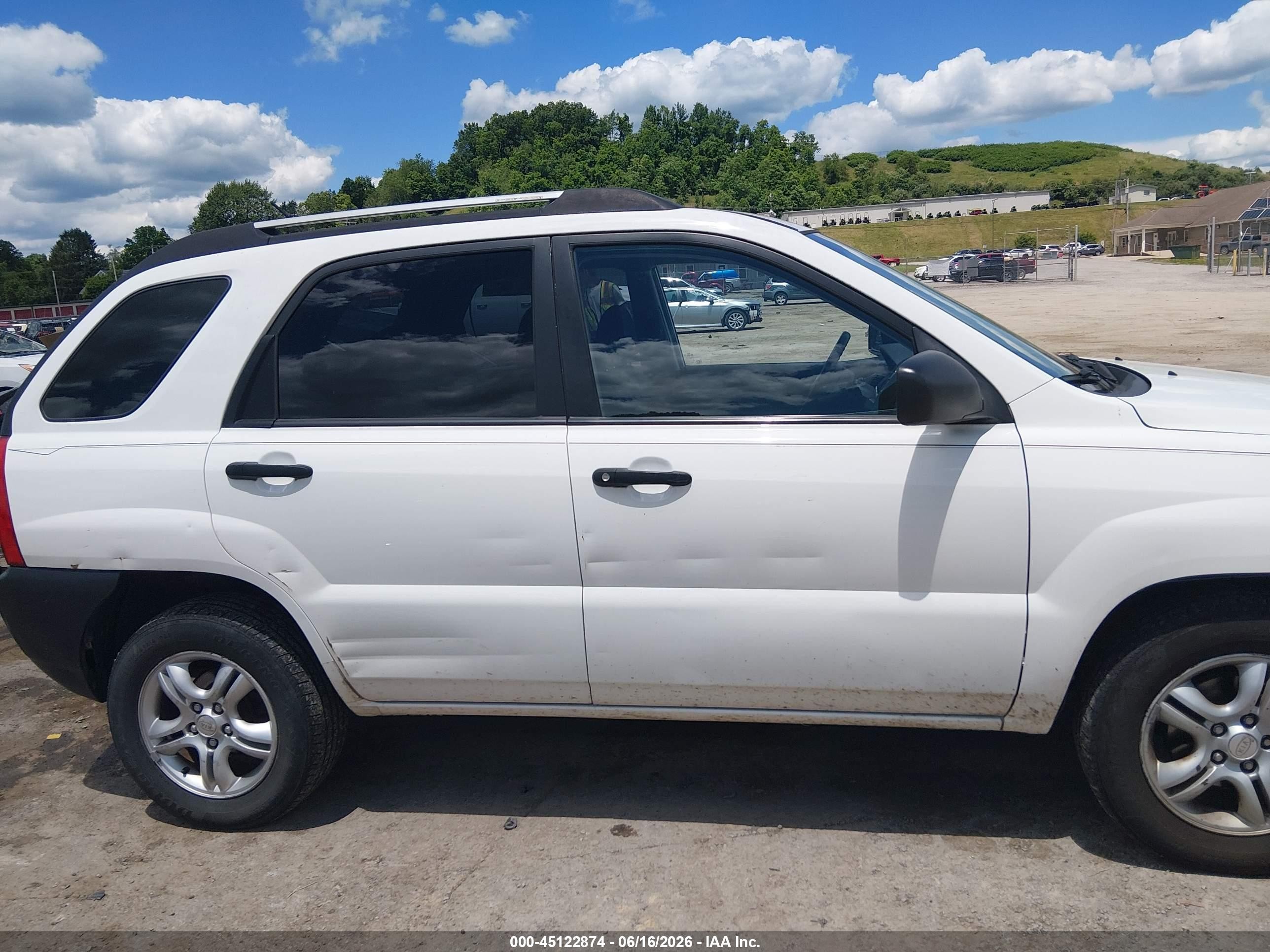 2006 Kia Sportage Ex V6/lx V6 White vin: KNDJF723X67228039