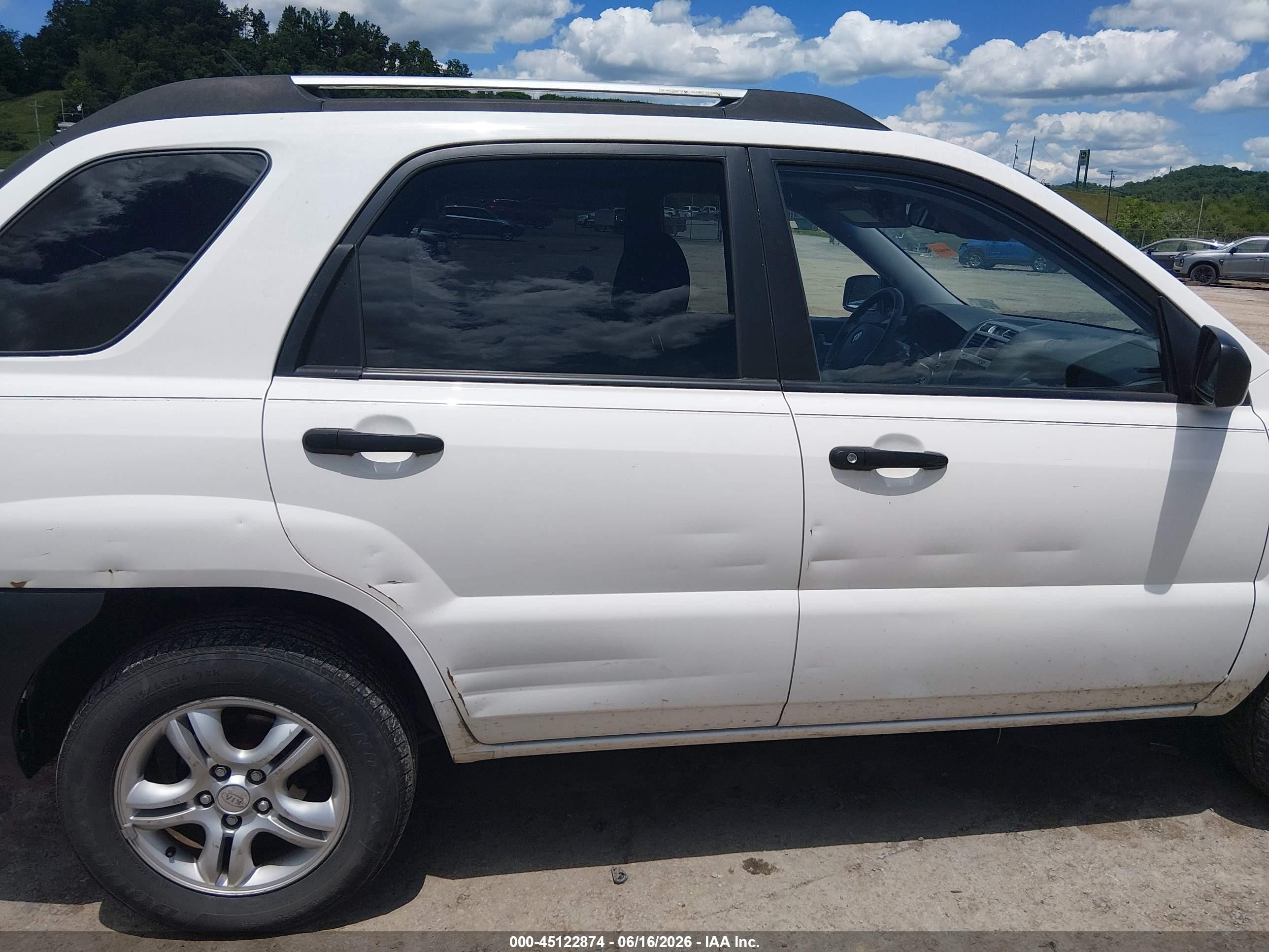2006 Kia Sportage Ex V6/lx V6 White vin: KNDJF723X67228039