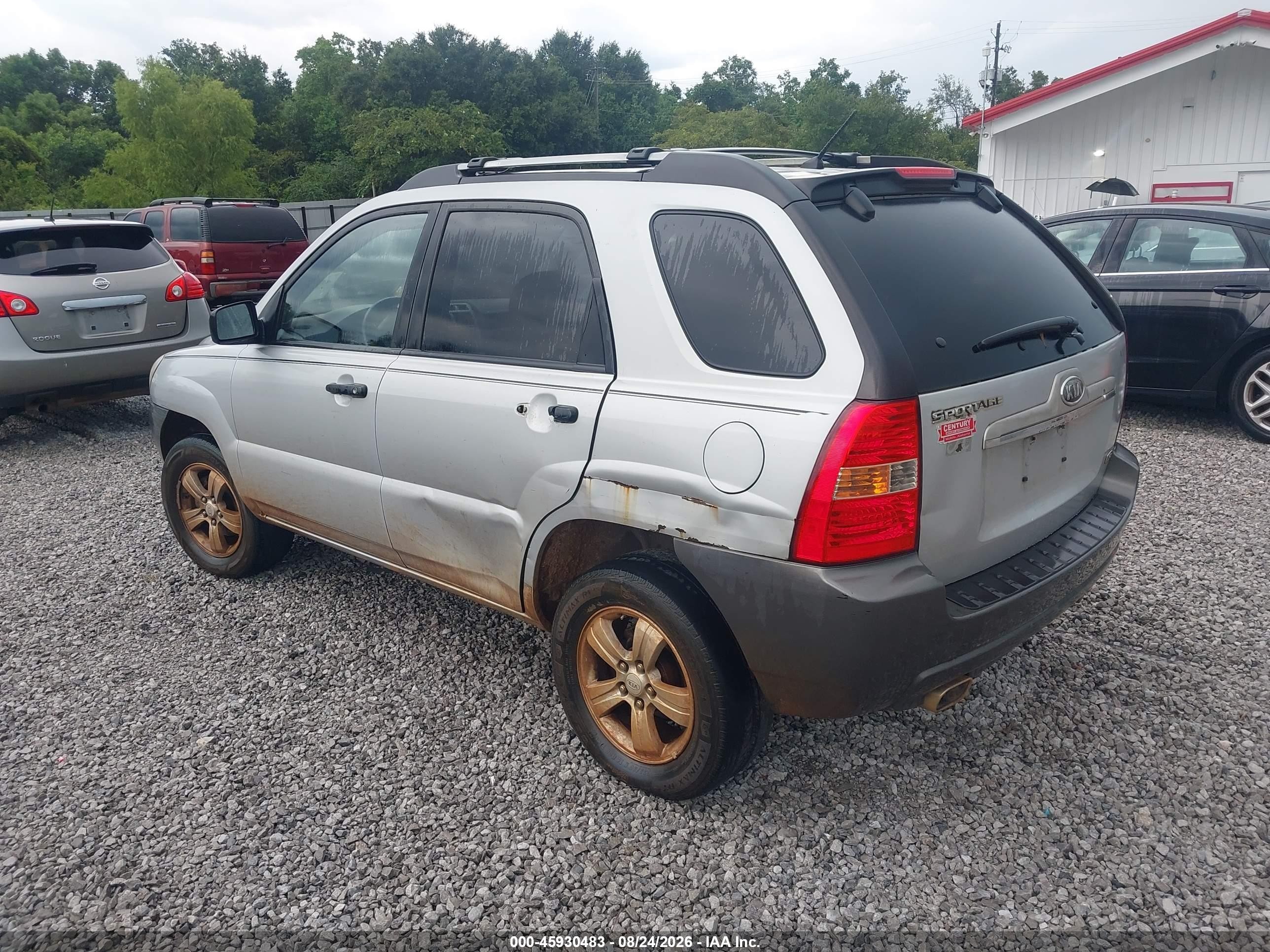 2007 Kia Sportage Lx V6 Silver vin: KNDJF723X77441686