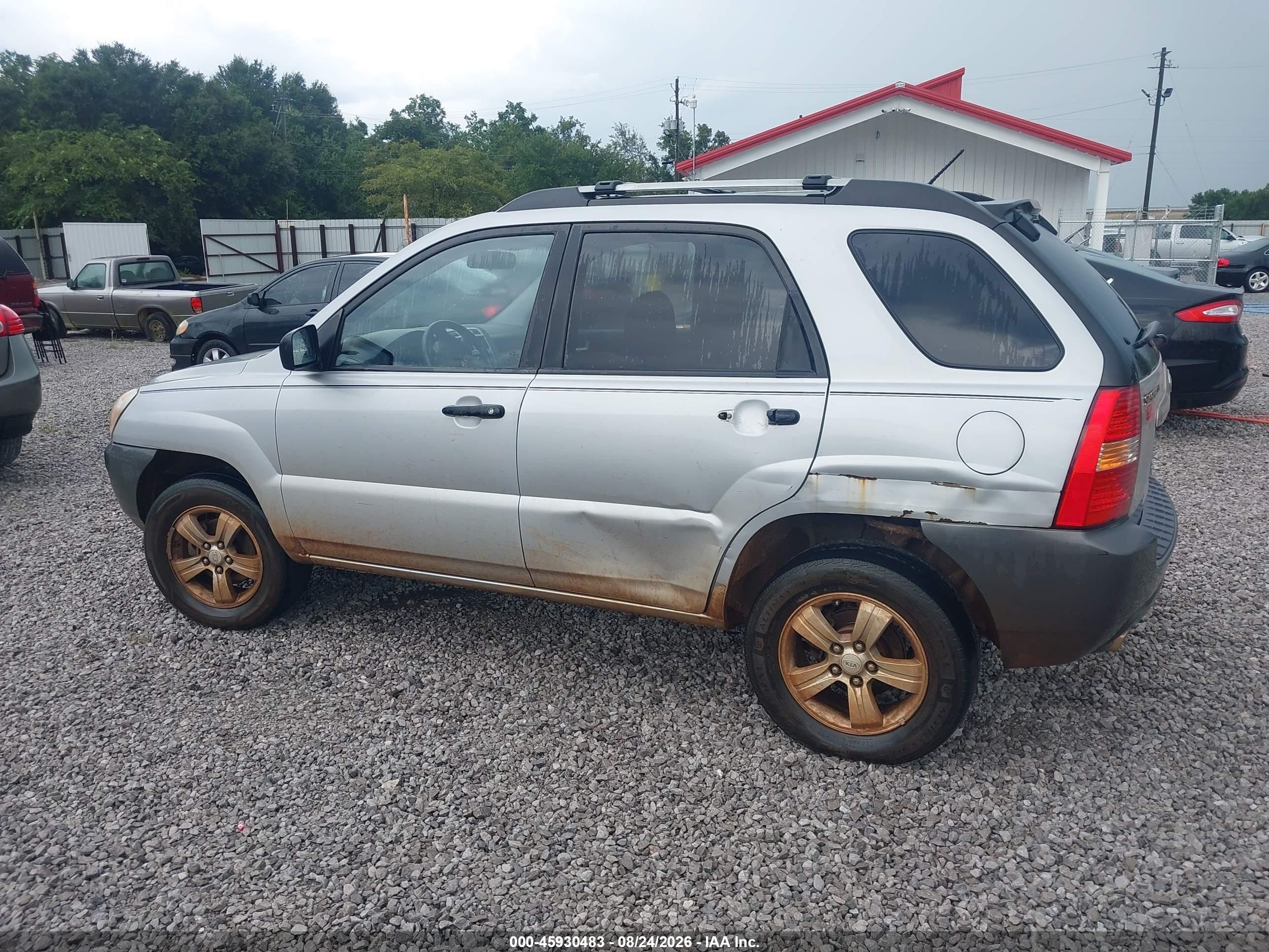 2007 Kia Sportage Lx V6 Silver vin: KNDJF723X77441686