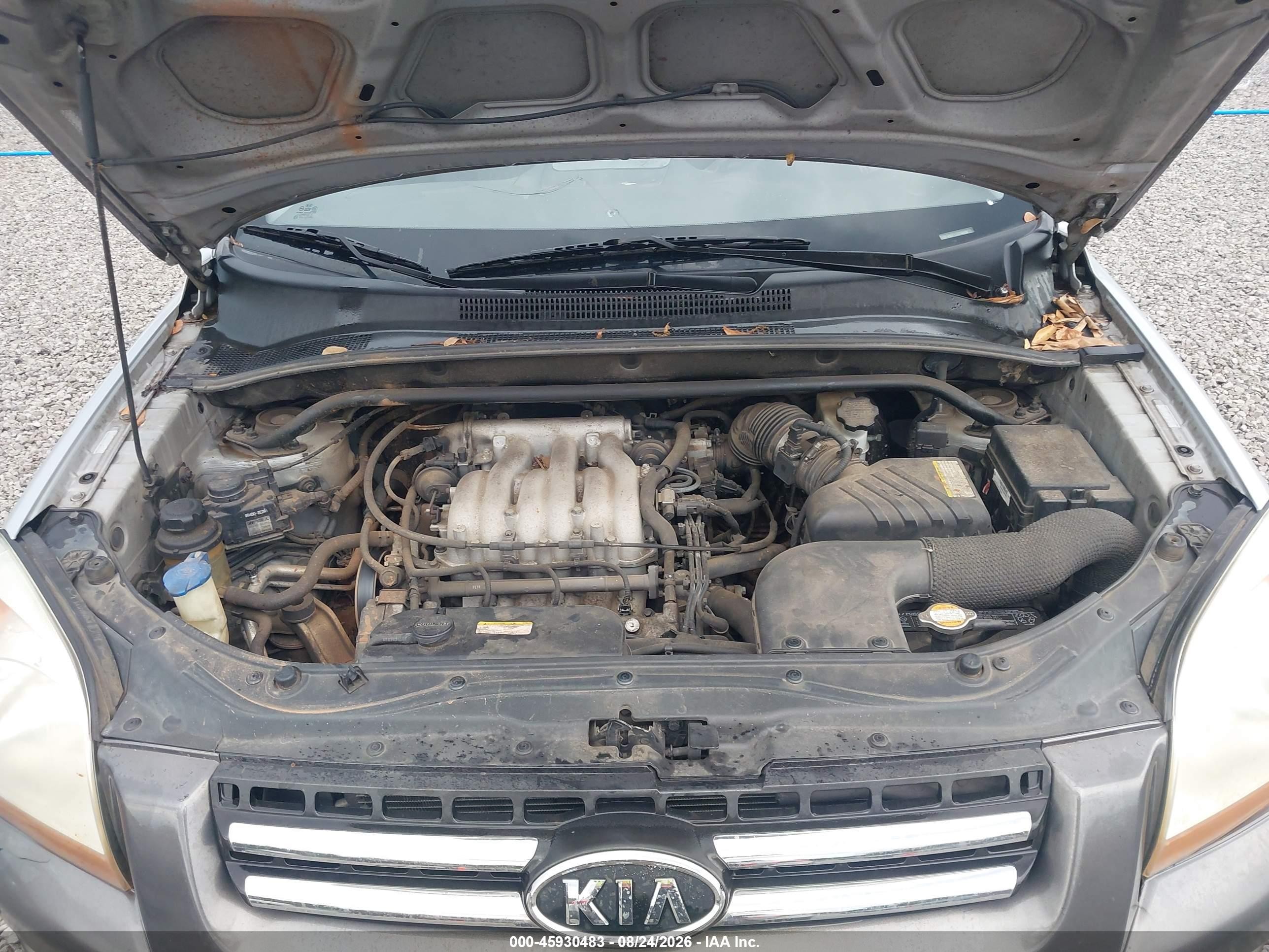 2007 Kia Sportage Lx V6 Silver vin: KNDJF723X77441686