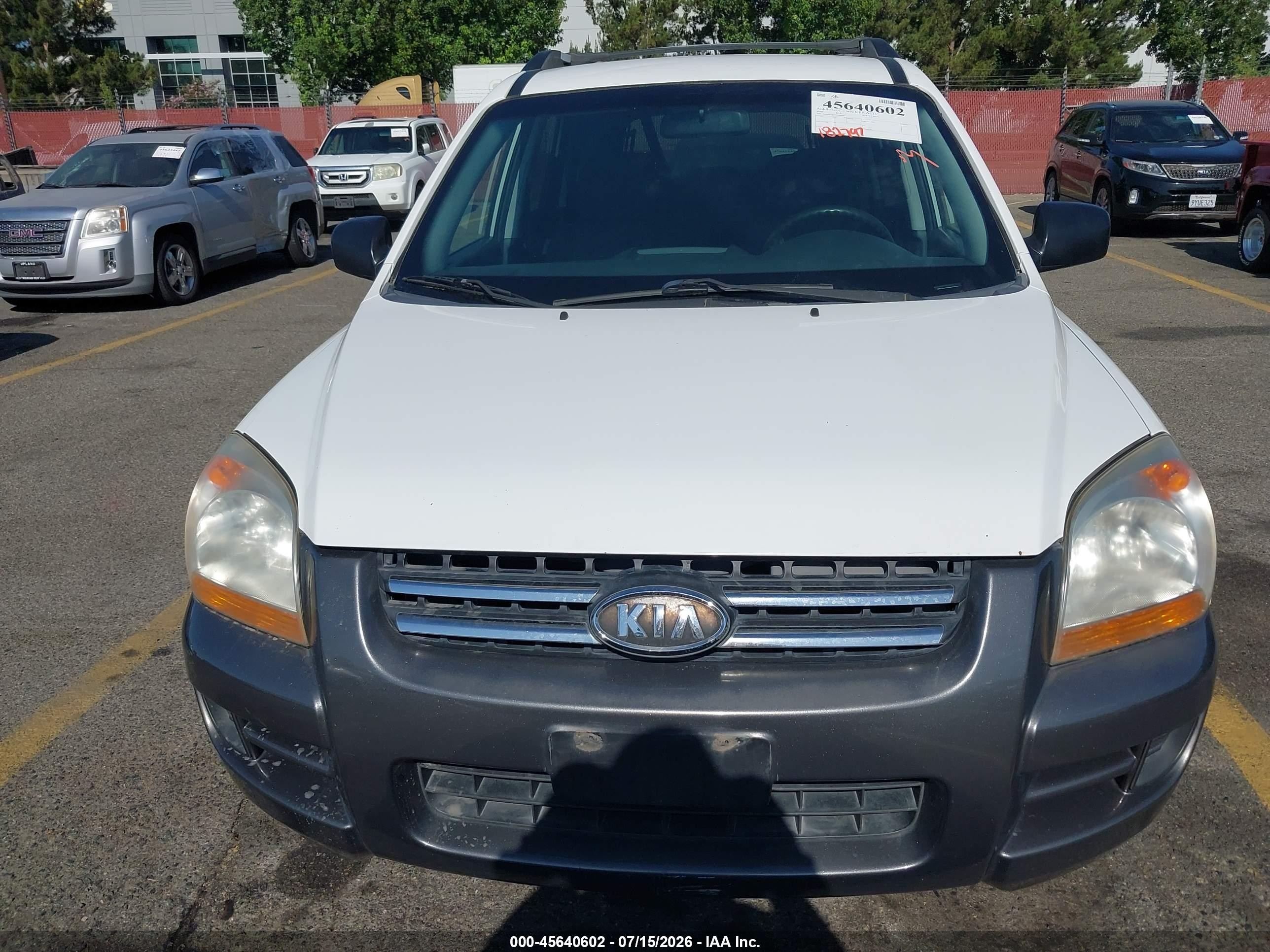 2008 Kia Sportage Lx V6 White vin: KNDJF723X87506974