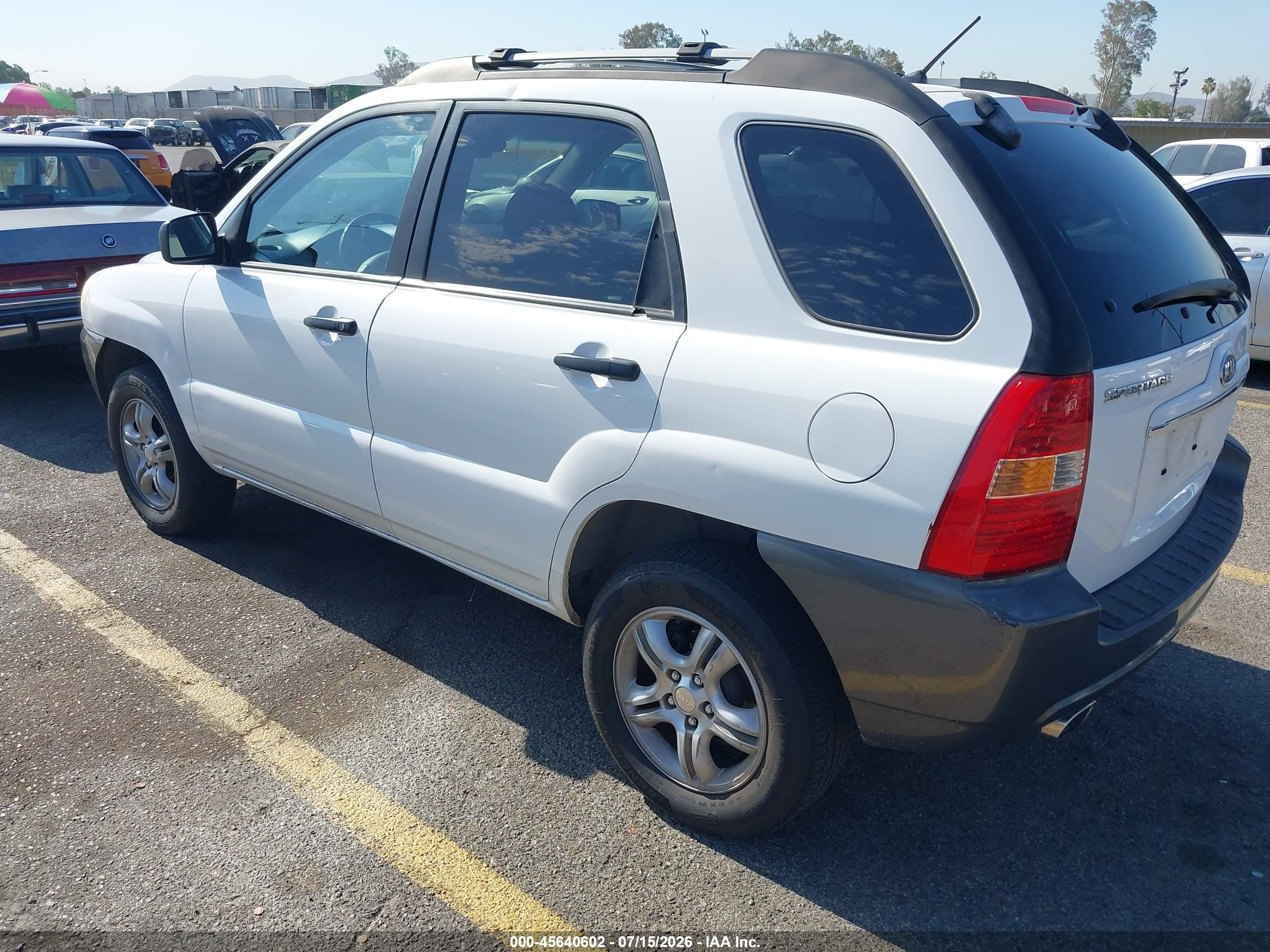 2008 Kia Sportage Lx V6 White vin: KNDJF723X87506974