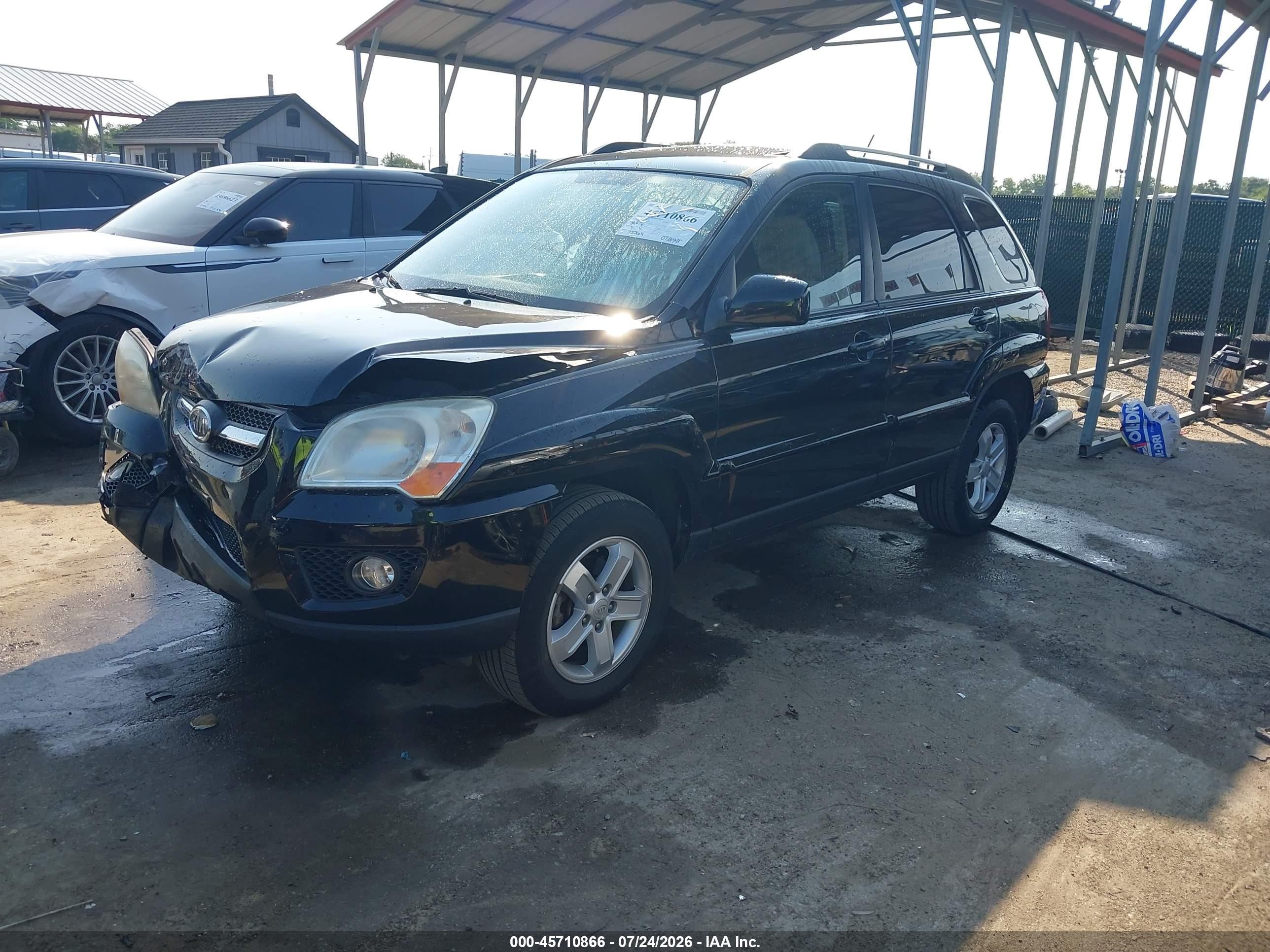 2009 Kia Sportage Ex V6 Black vin: KNDJF723X97628459