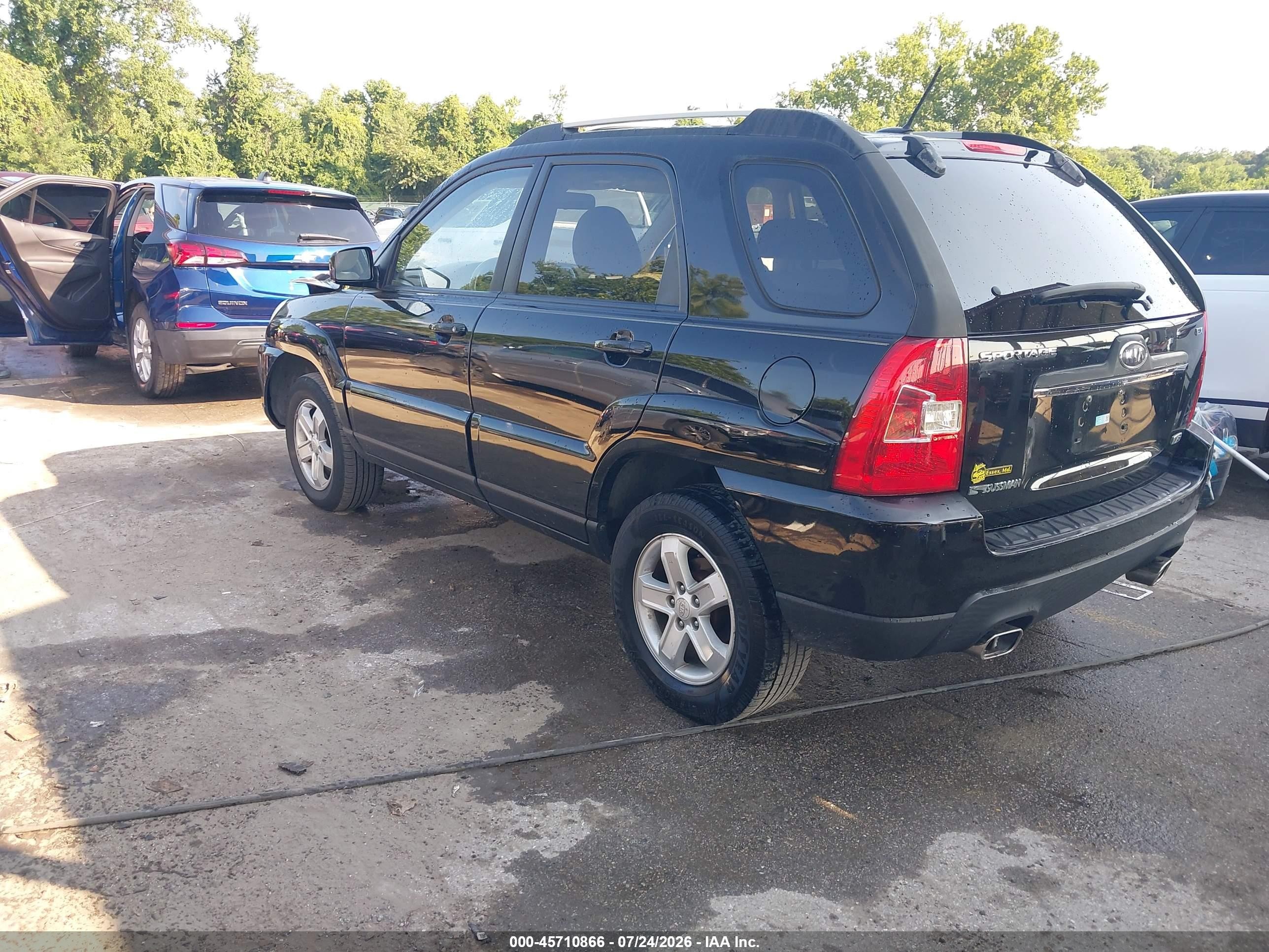 2009 Kia Sportage Ex V6 Black vin: KNDJF723X97628459