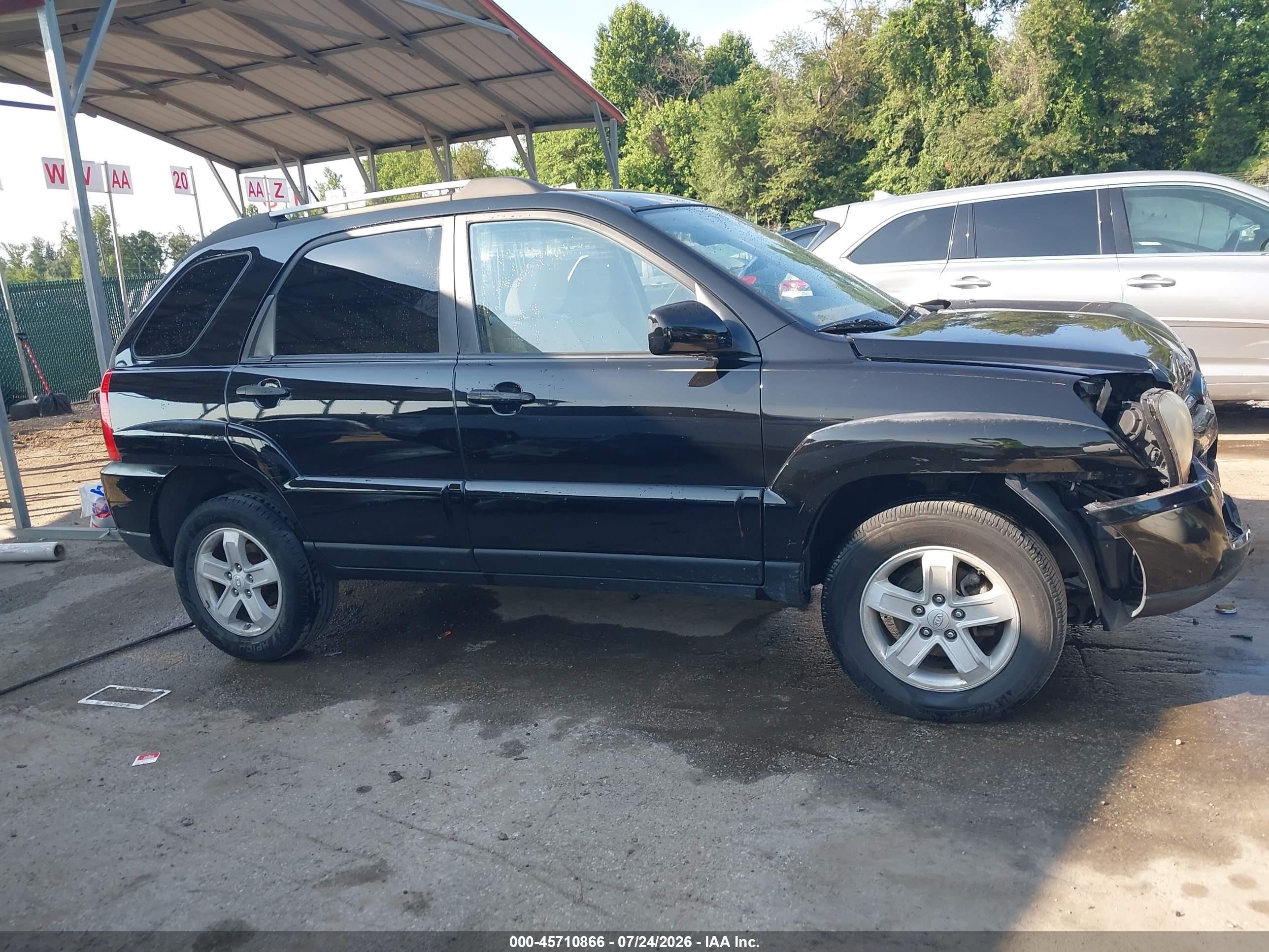 2009 Kia Sportage Ex V6 Black vin: KNDJF723X97628459