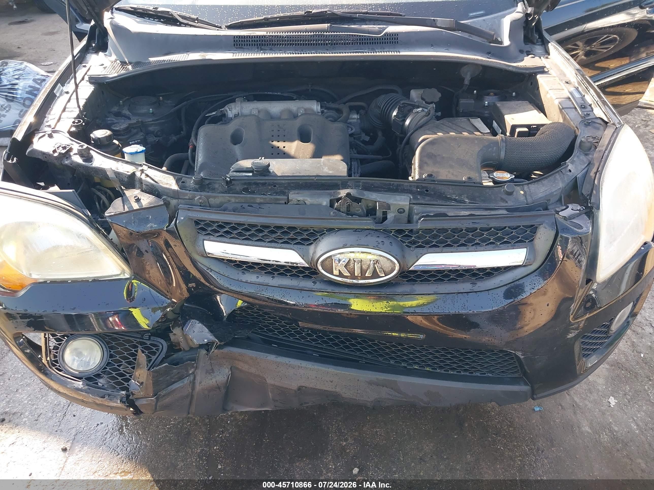 2009 Kia Sportage Ex V6 Black vin: KNDJF723X97628459