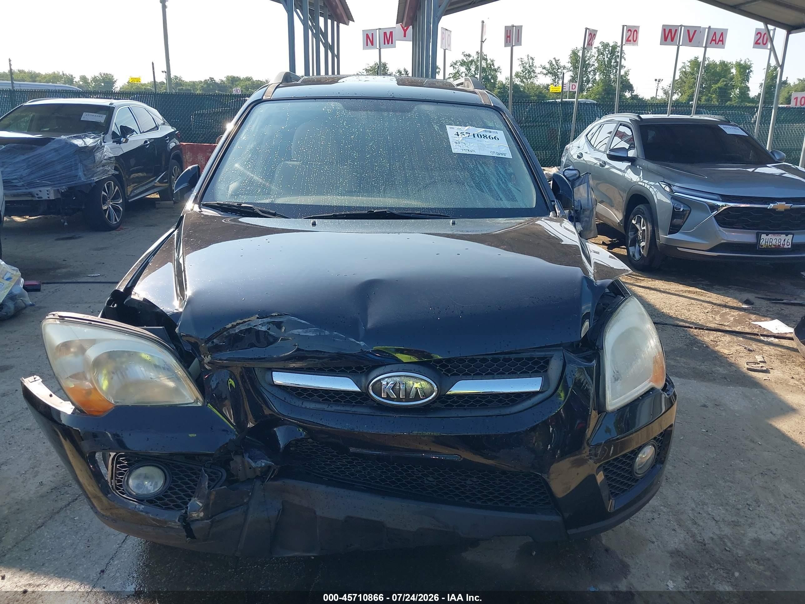 2009 Kia Sportage Ex V6 Black vin: KNDJF723X97628459