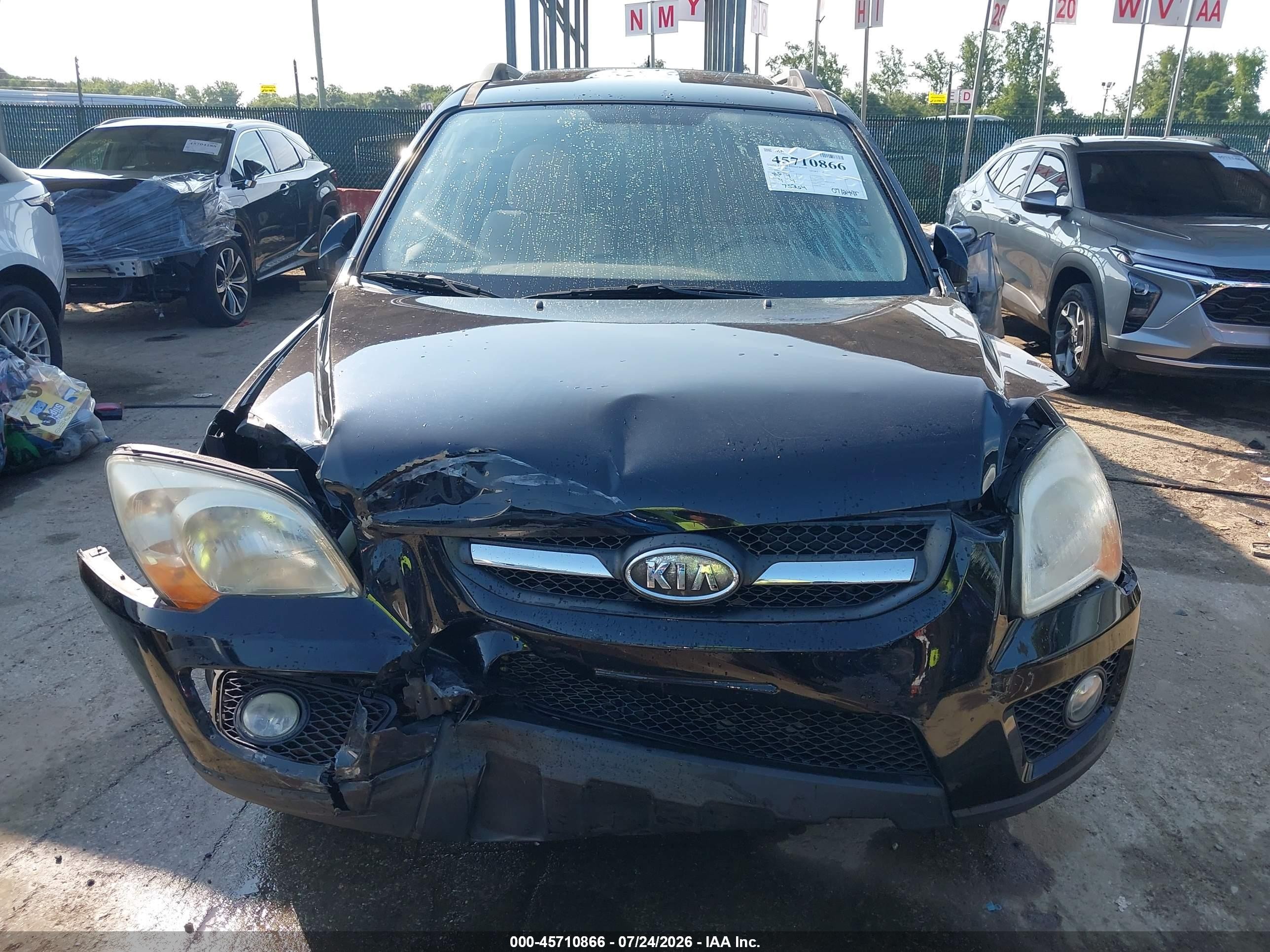 2009 Kia Sportage Ex V6 Black vin: KNDJF723X97628459