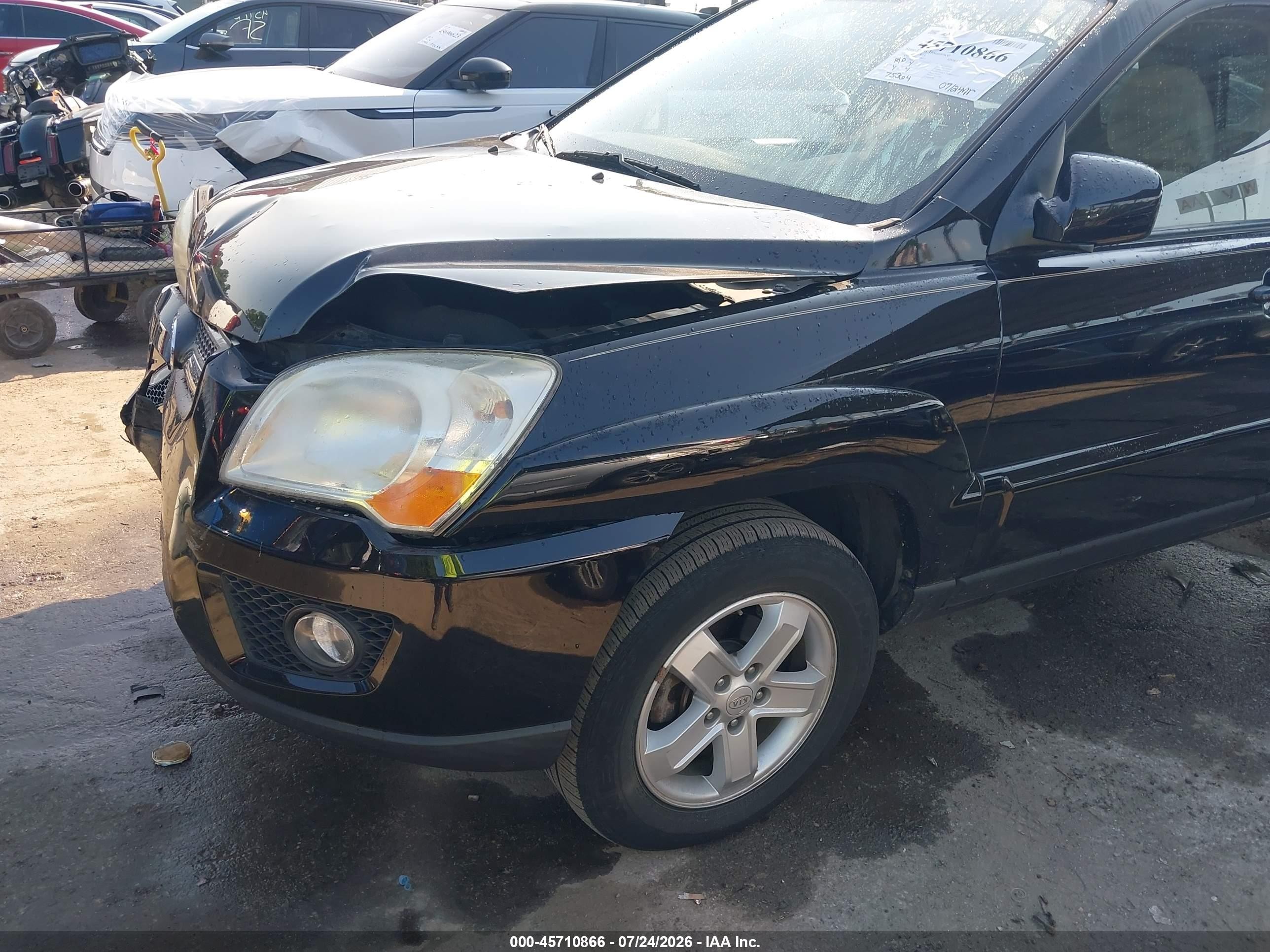 2009 Kia Sportage Ex V6 Black vin: KNDJF723X97628459