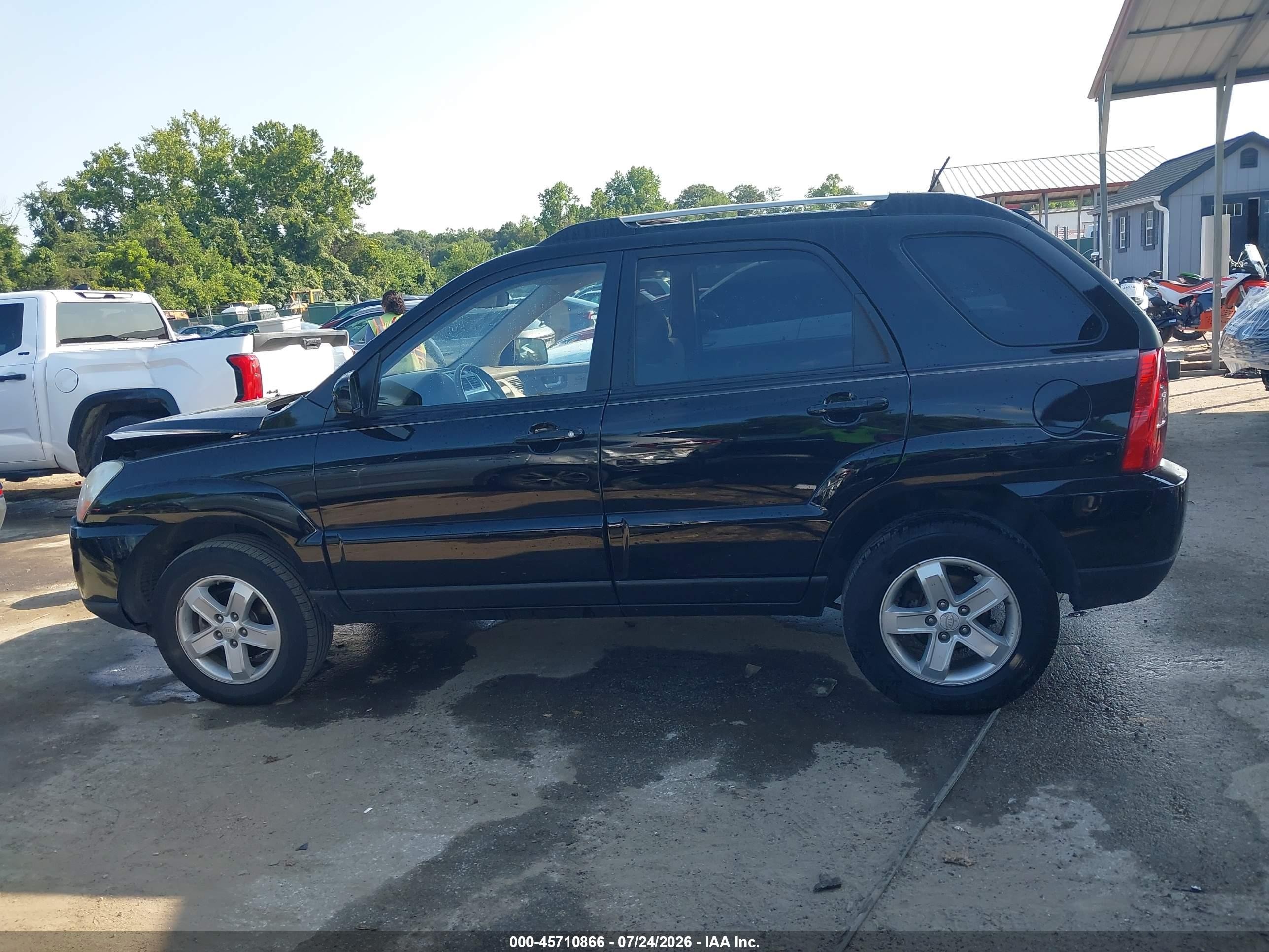 2009 Kia Sportage Ex V6 Black vin: KNDJF723X97628459