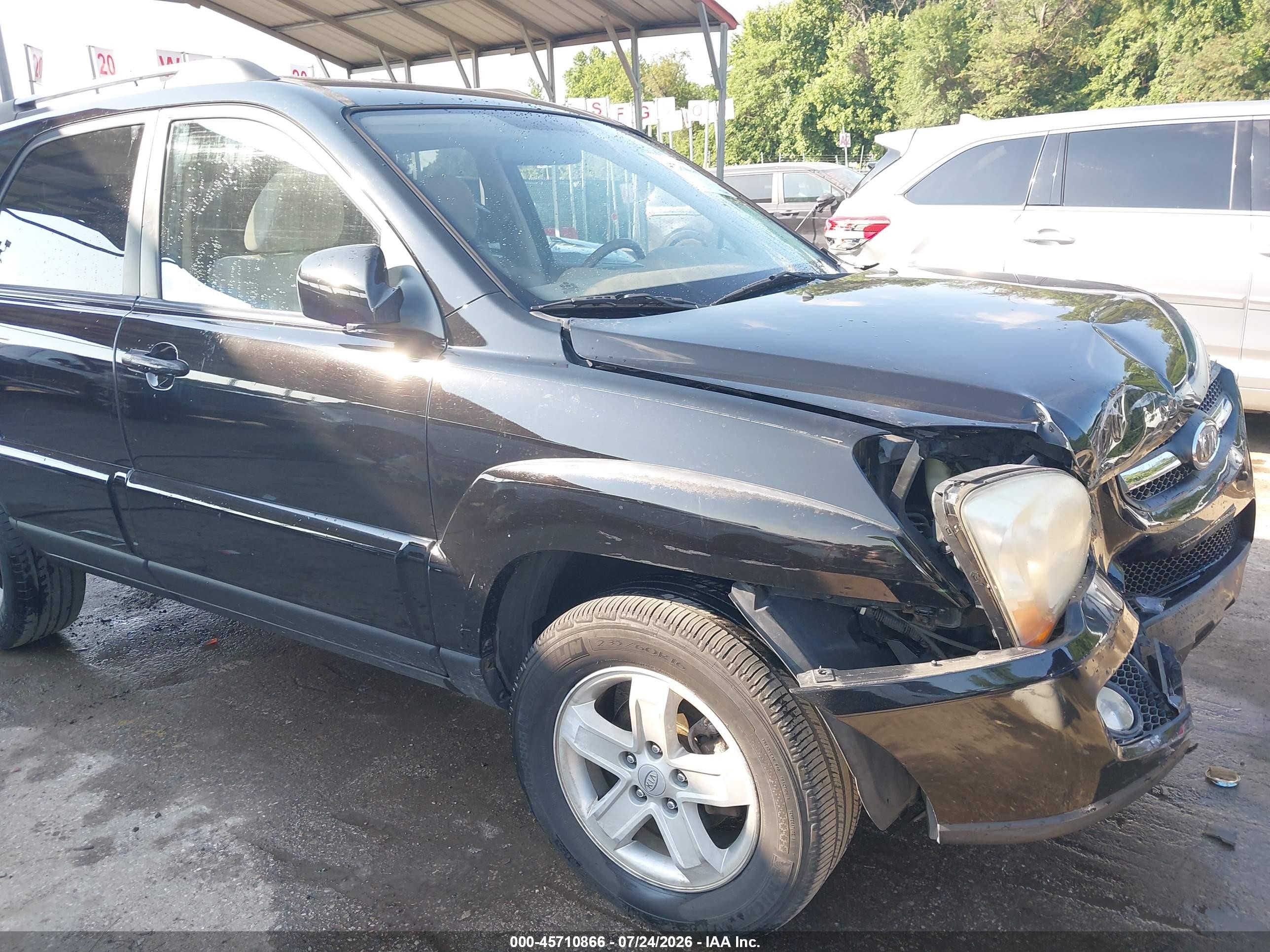 2009 Kia Sportage Ex V6 Black vin: KNDJF723X97628459