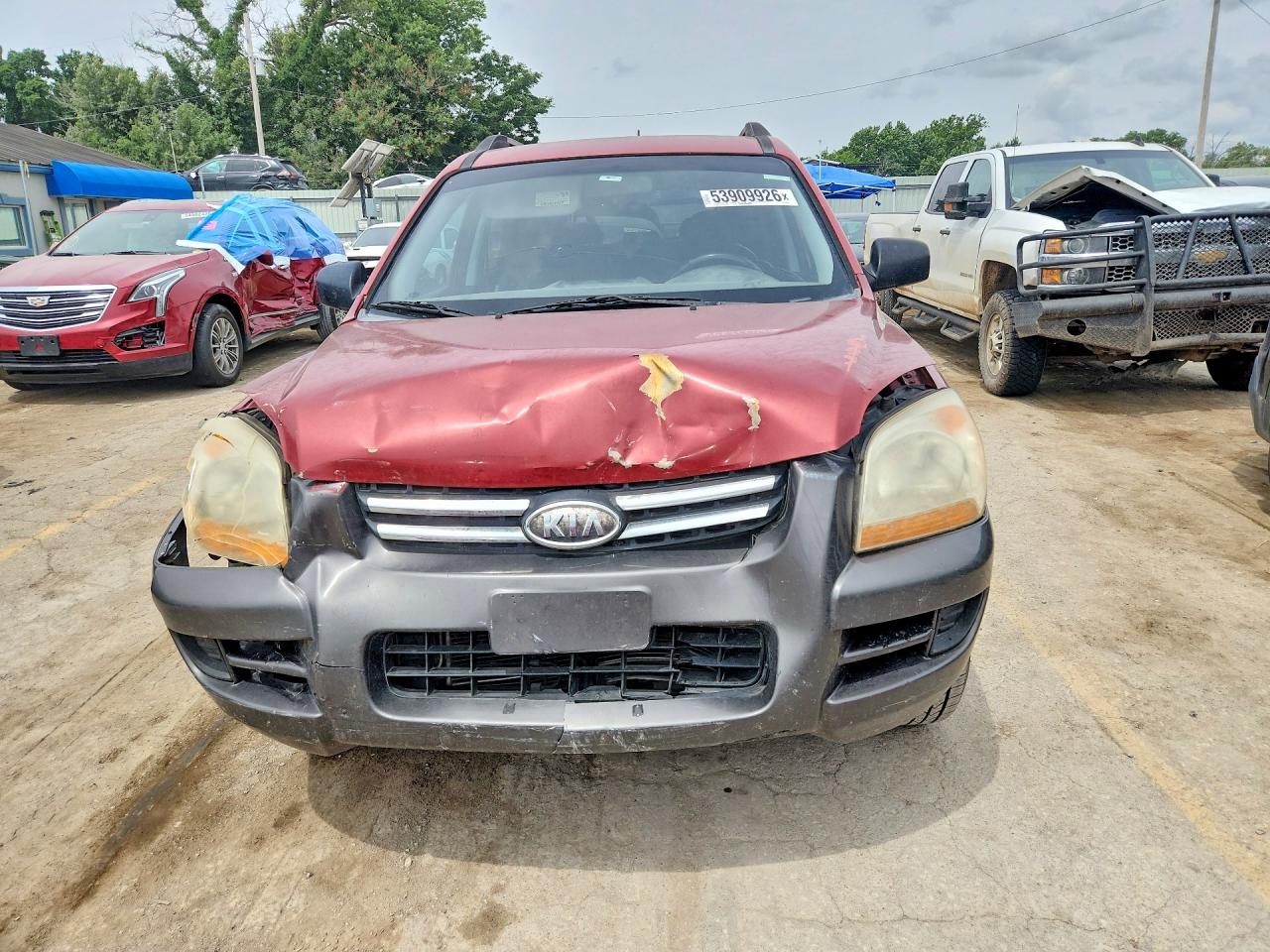 2008 Kia Sportage Lx Red vin: KNDJF724087452626