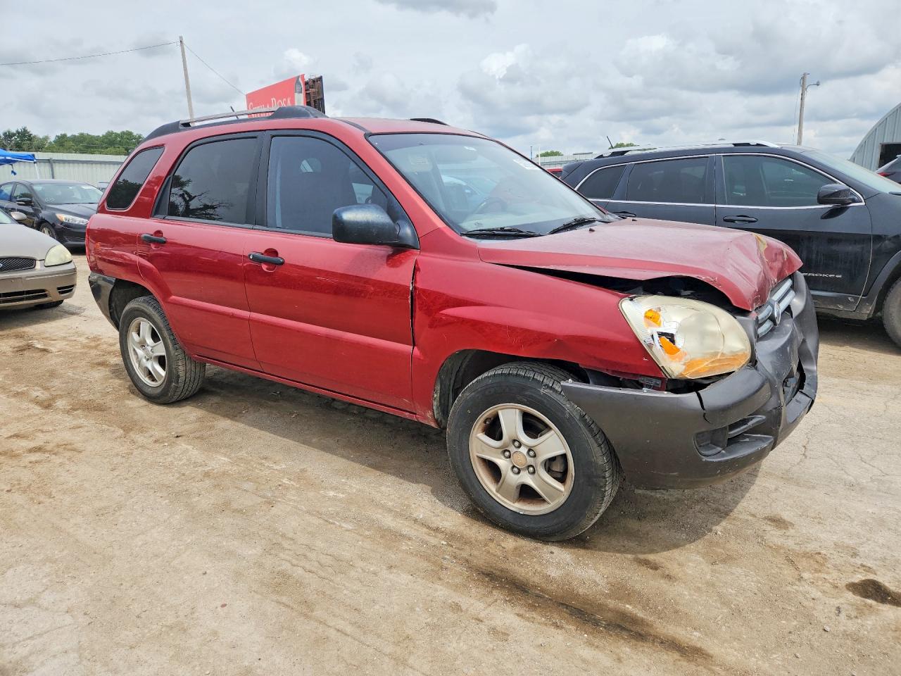 2008 Kia Sportage Lx Red vin: KNDJF724087452626