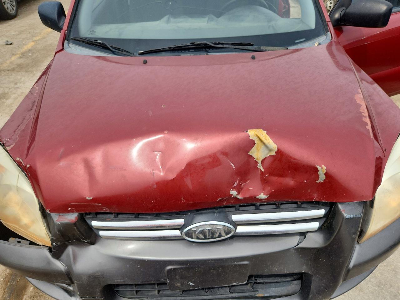 2008 Kia Sportage Lx Red vin: KNDJF724087452626