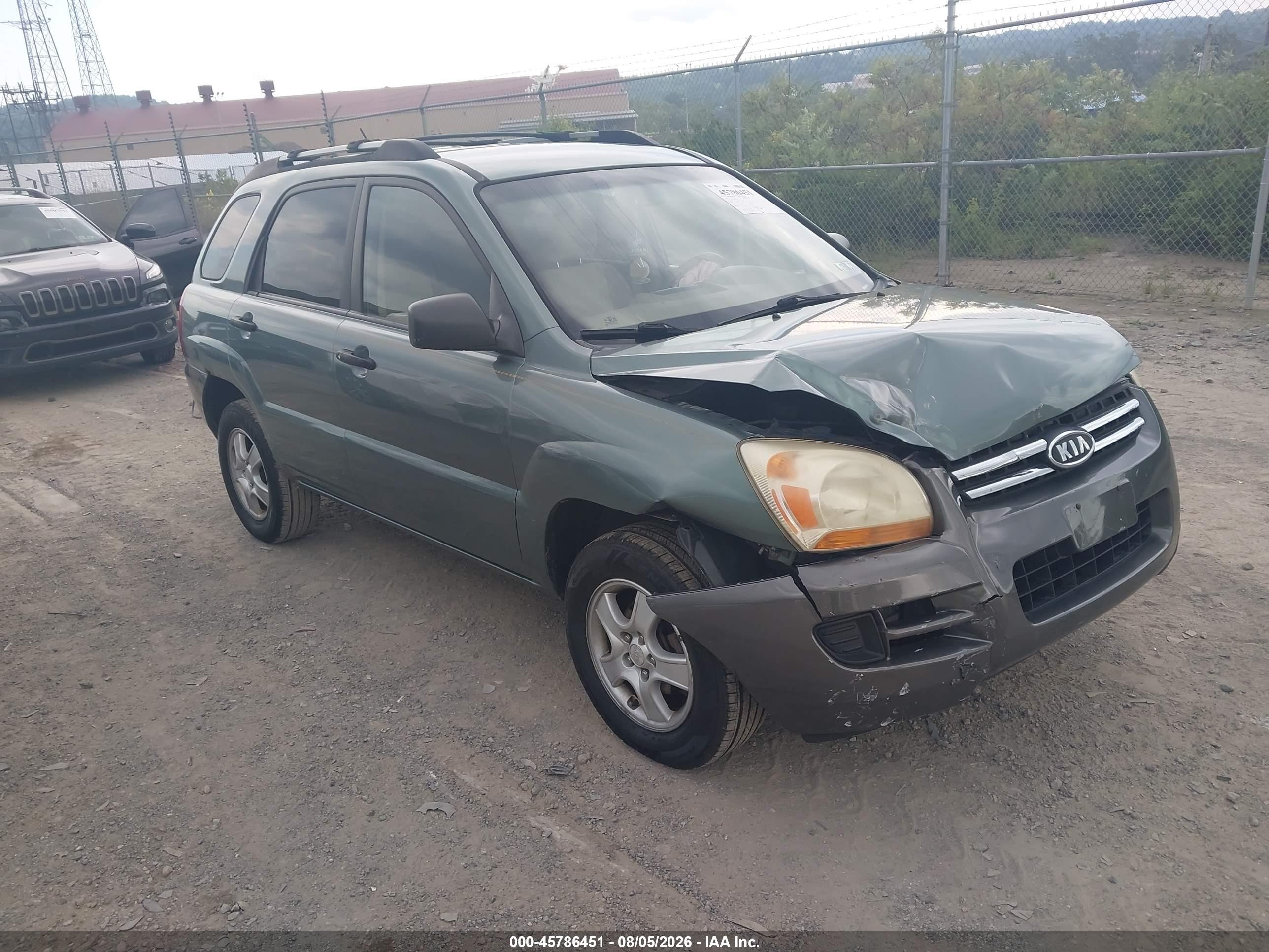 2008 Kia Sportage Lx Green vin: KNDJF724087467353