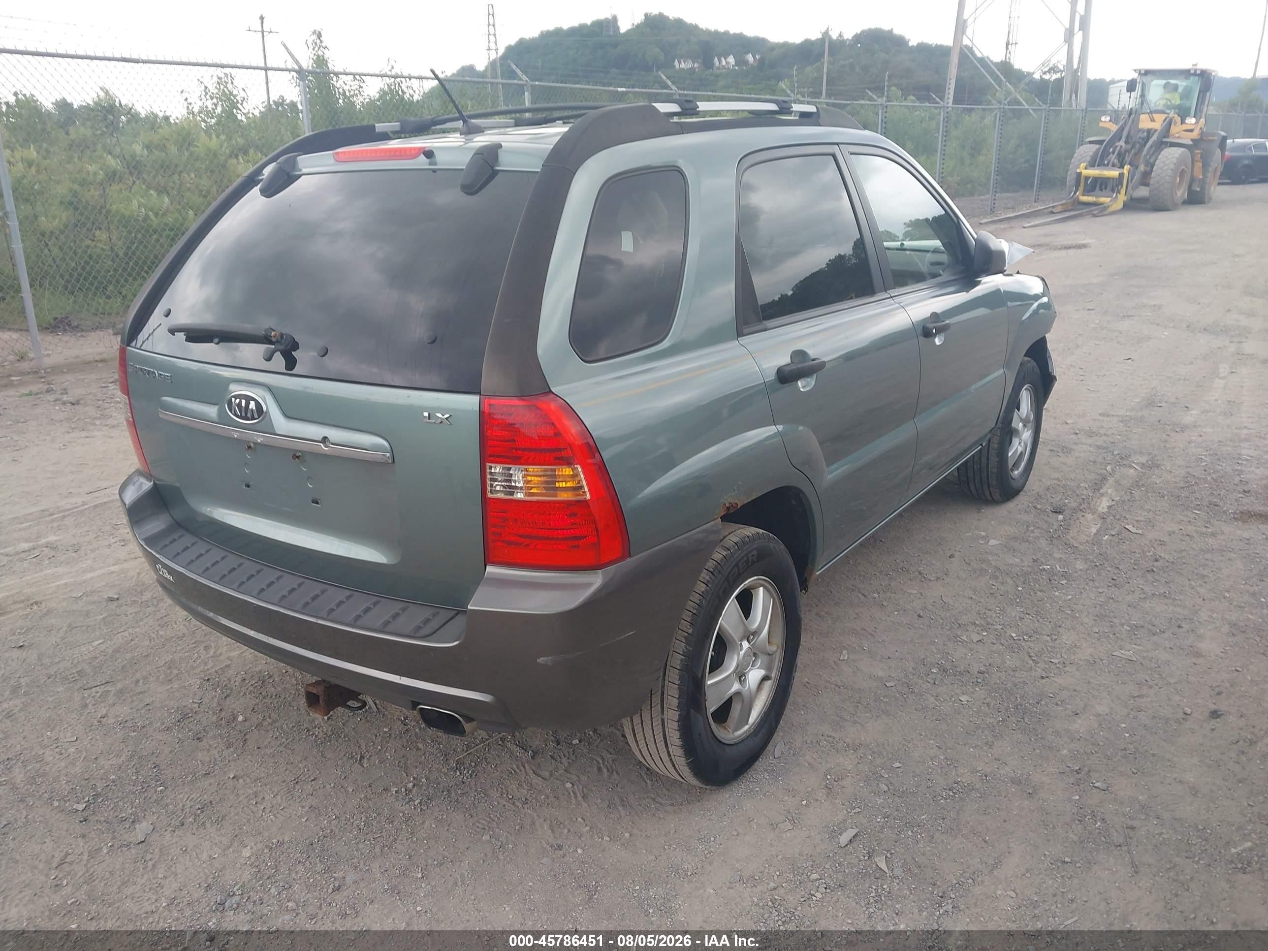 2008 Kia Sportage Lx Зеленый vin: KNDJF724087467353