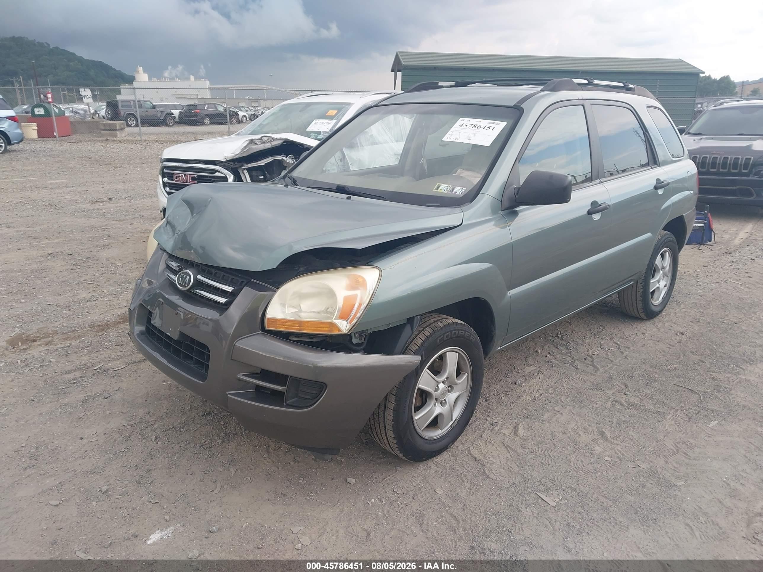 2008 Kia Sportage Lx Зеленый vin: KNDJF724087467353