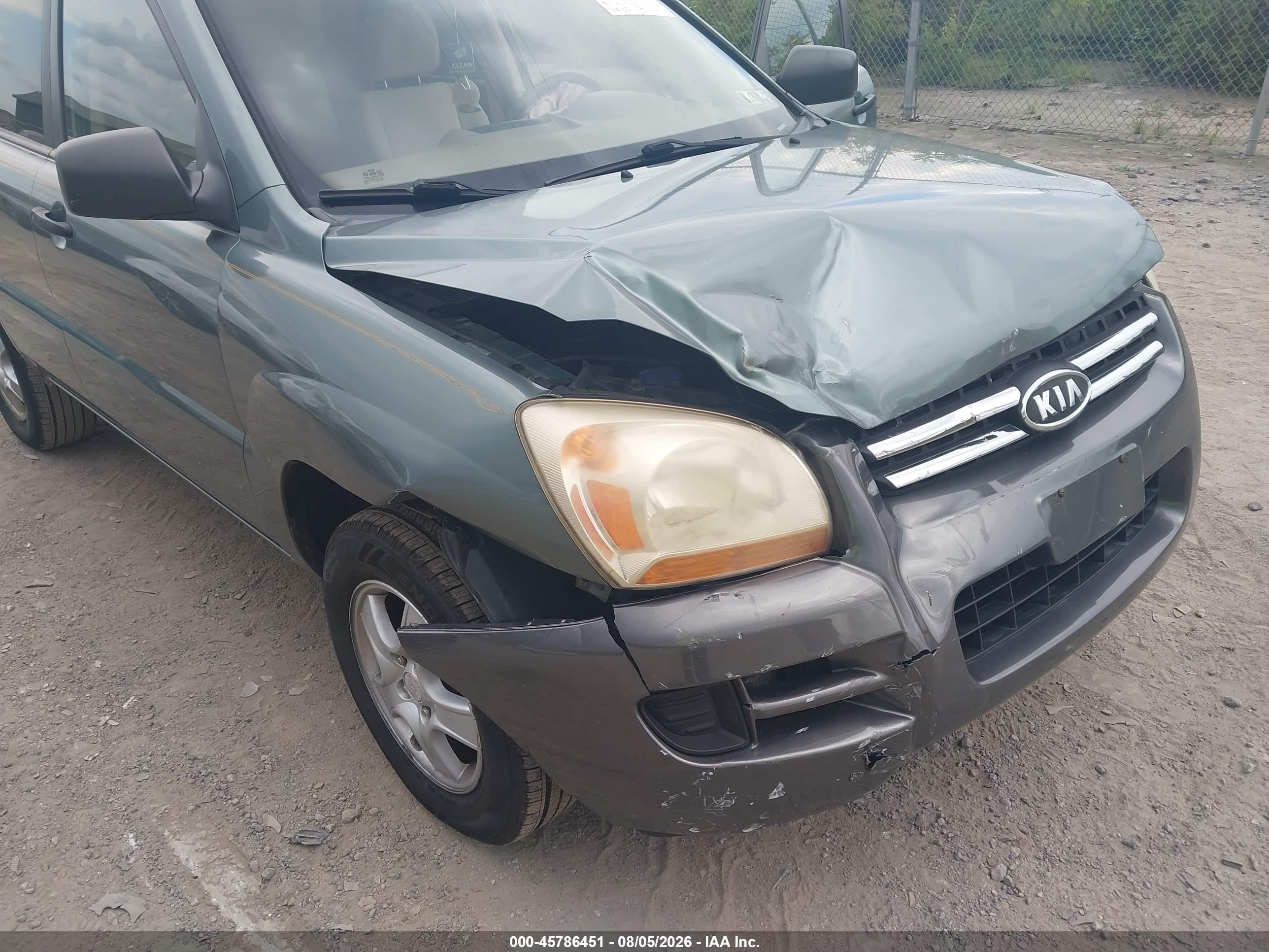 2008 Kia Sportage Lx Зеленый vin: KNDJF724087467353