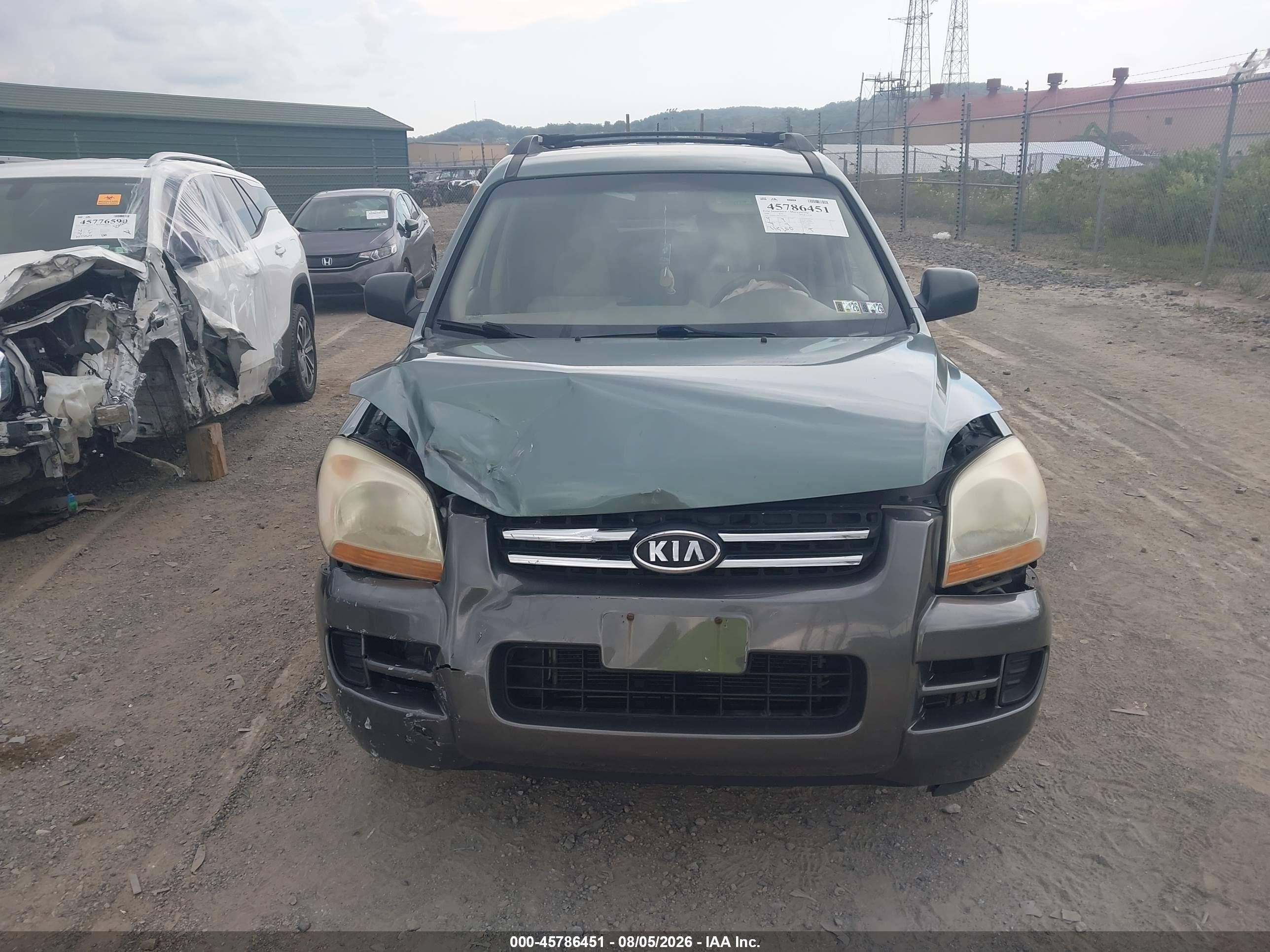 2008 Kia Sportage Lx Зеленый vin: KNDJF724087467353