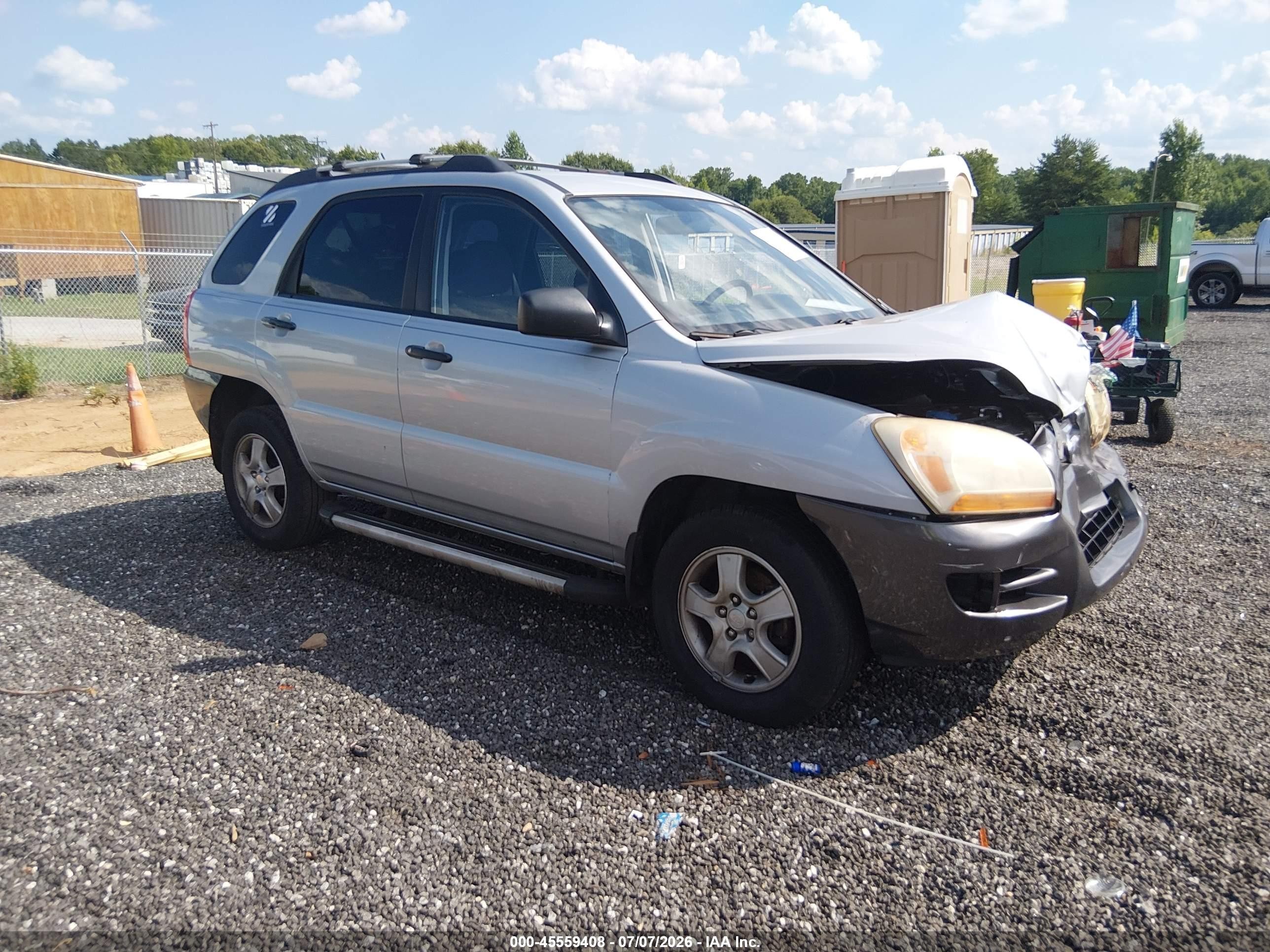 2008 Kia Sportage Lx Silver vin: KNDJF724087518642