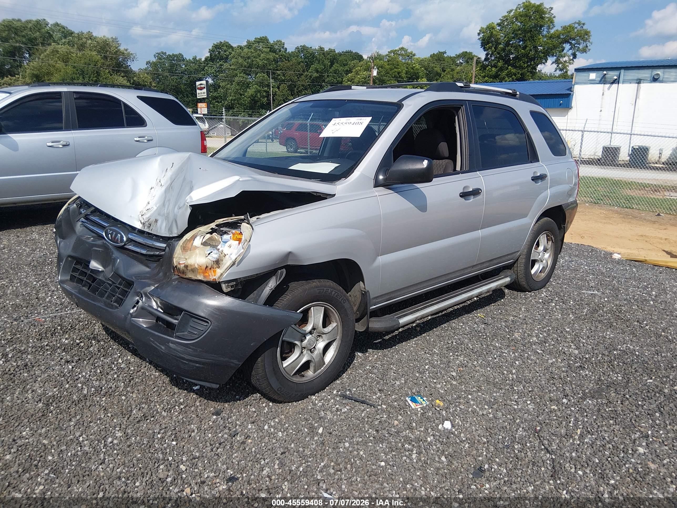 2008 Kia Sportage Lx Silver vin: KNDJF724087518642