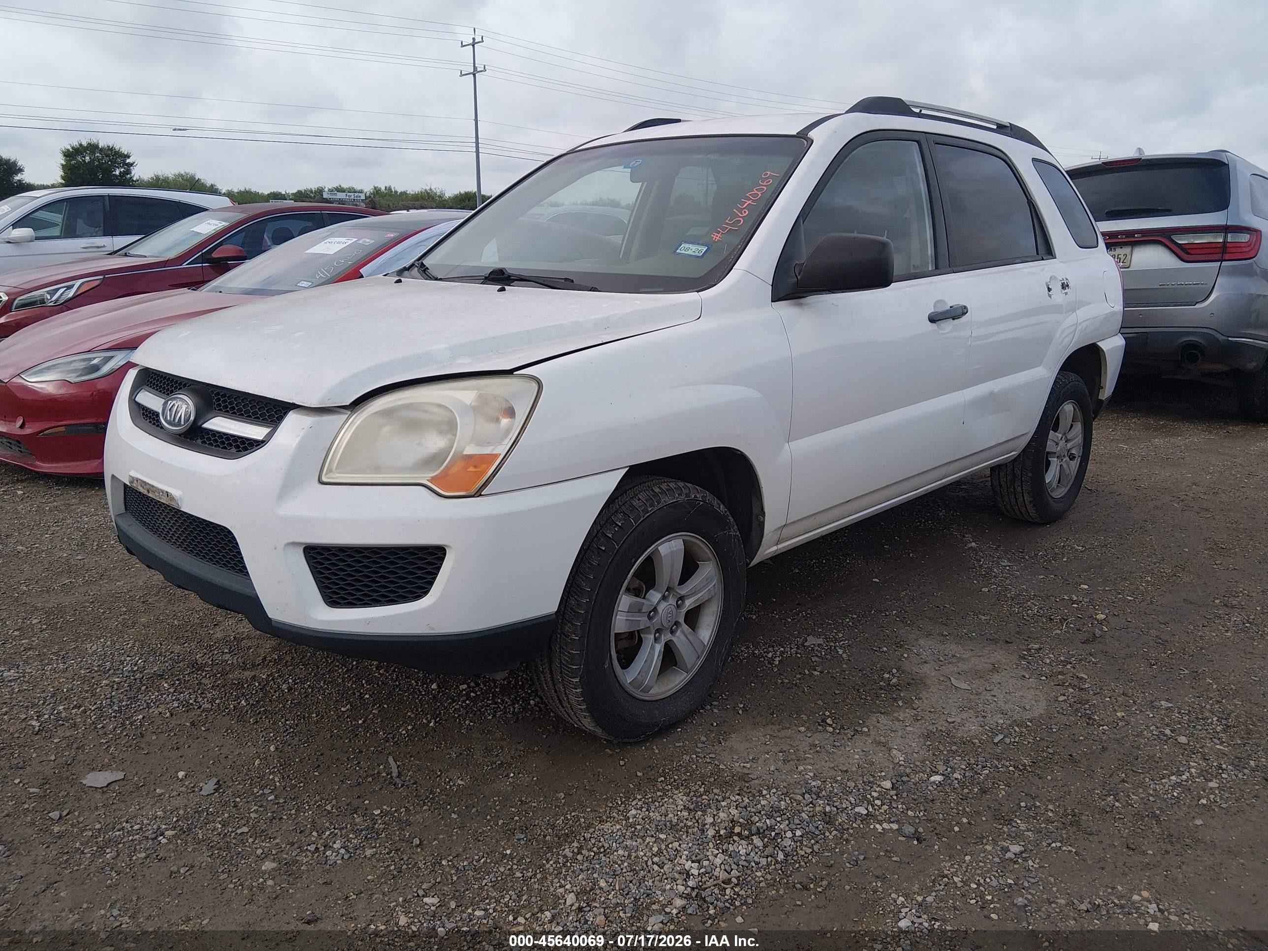 2009 Kia Sportage Lx White vin: KNDJF724097590734