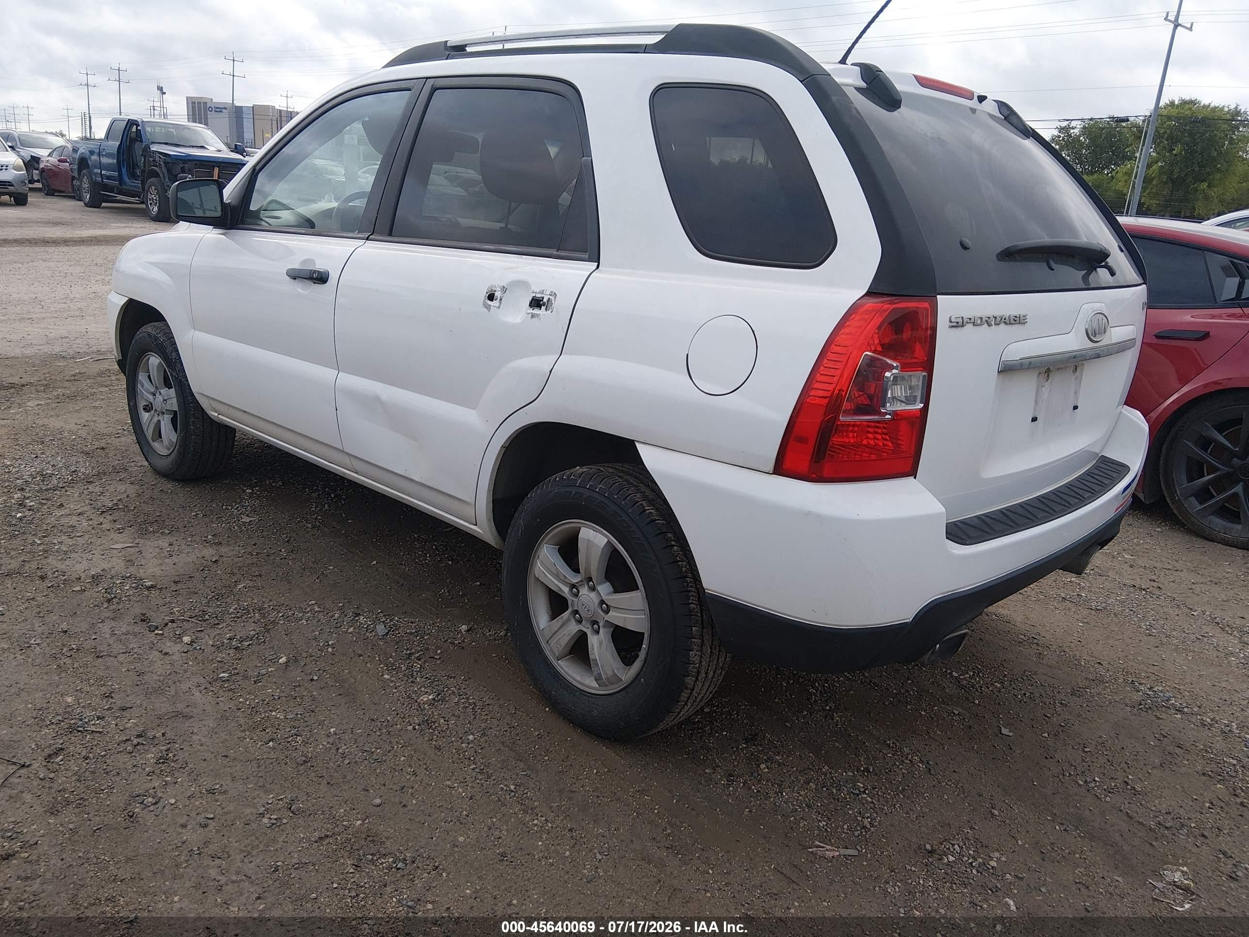 2009 Kia Sportage Lx White vin: KNDJF724097590734