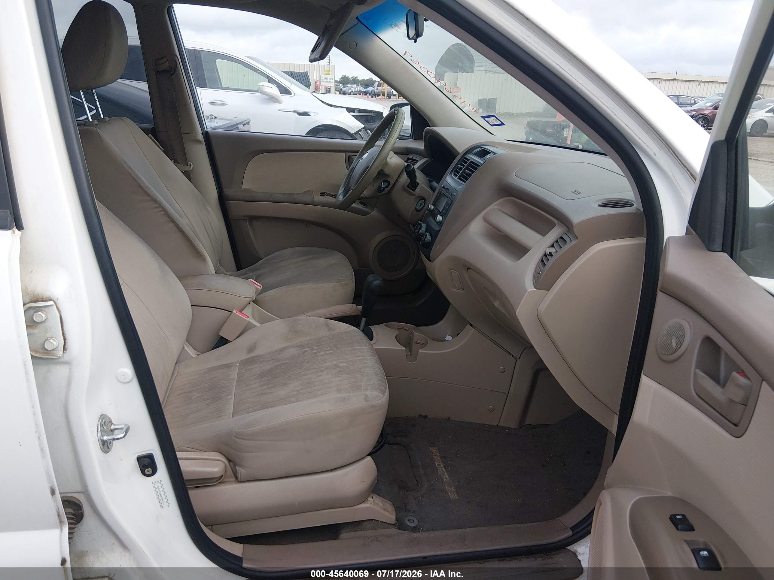 2009 Kia Sportage Lx White vin: KNDJF724097590734